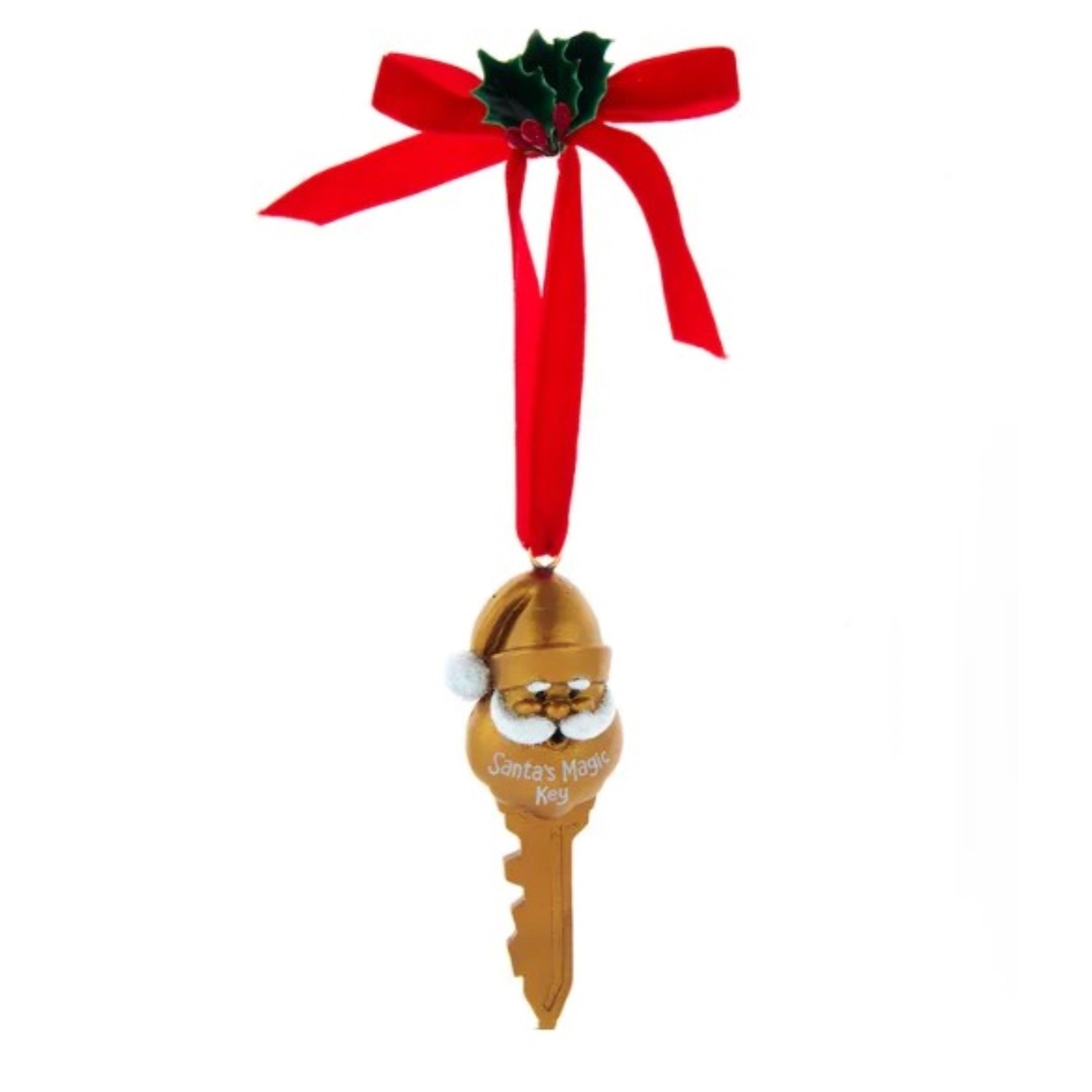Kurt Adler Resin Ornament for Christmas Tree, Santa Magic Key