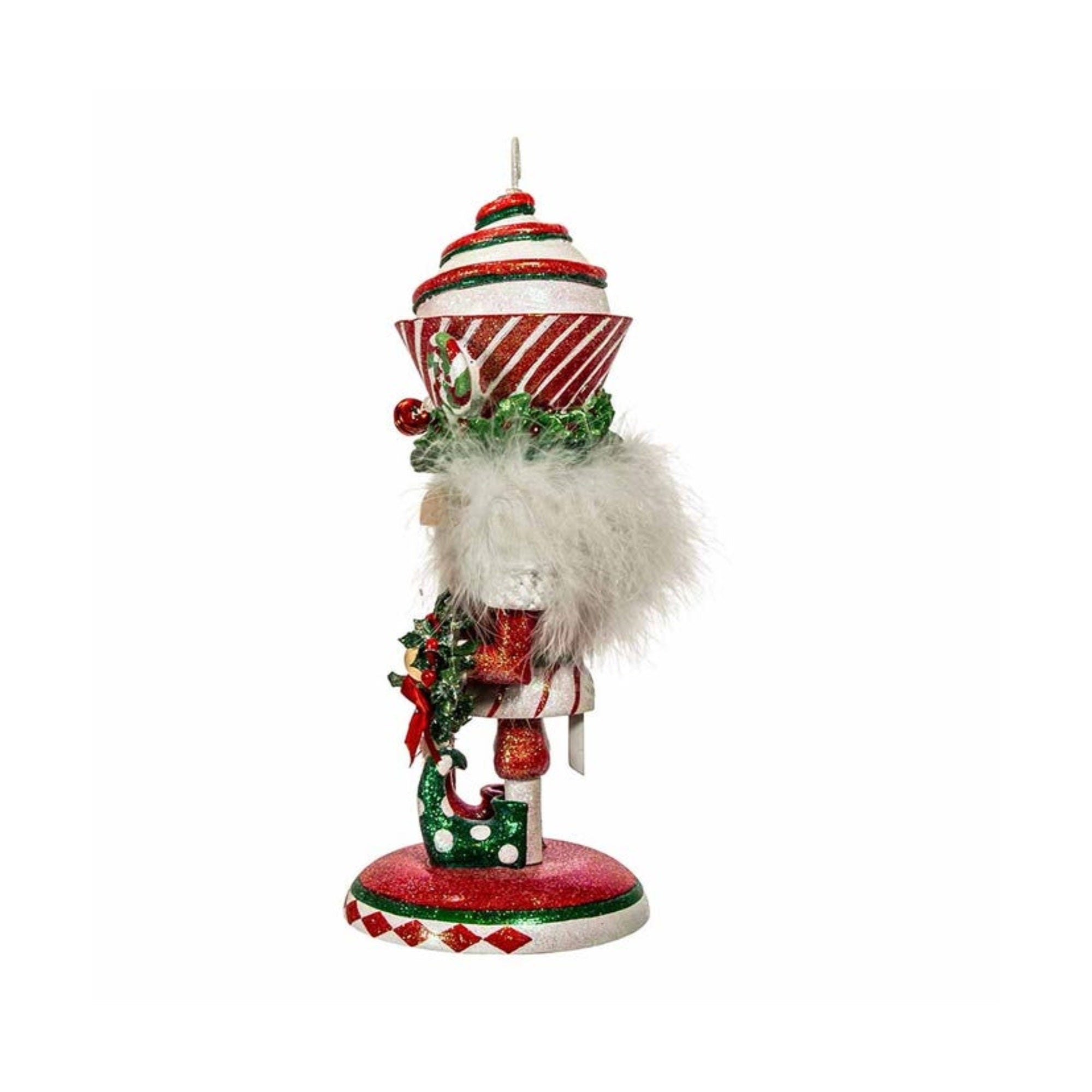 Kurt Adler Wooden Hollywood Nutcracker Collection, Cupcake Swirl Hat, 12"