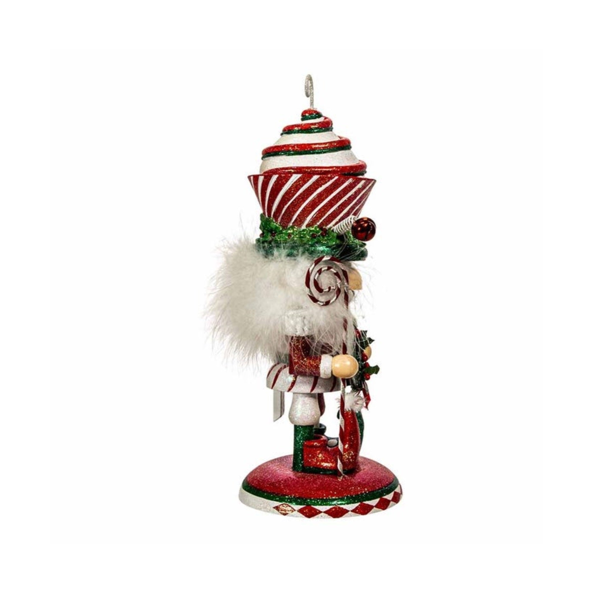Kurt Adler Wooden Hollywood Nutcracker Collection, Cupcake Swirl Hat, 12"