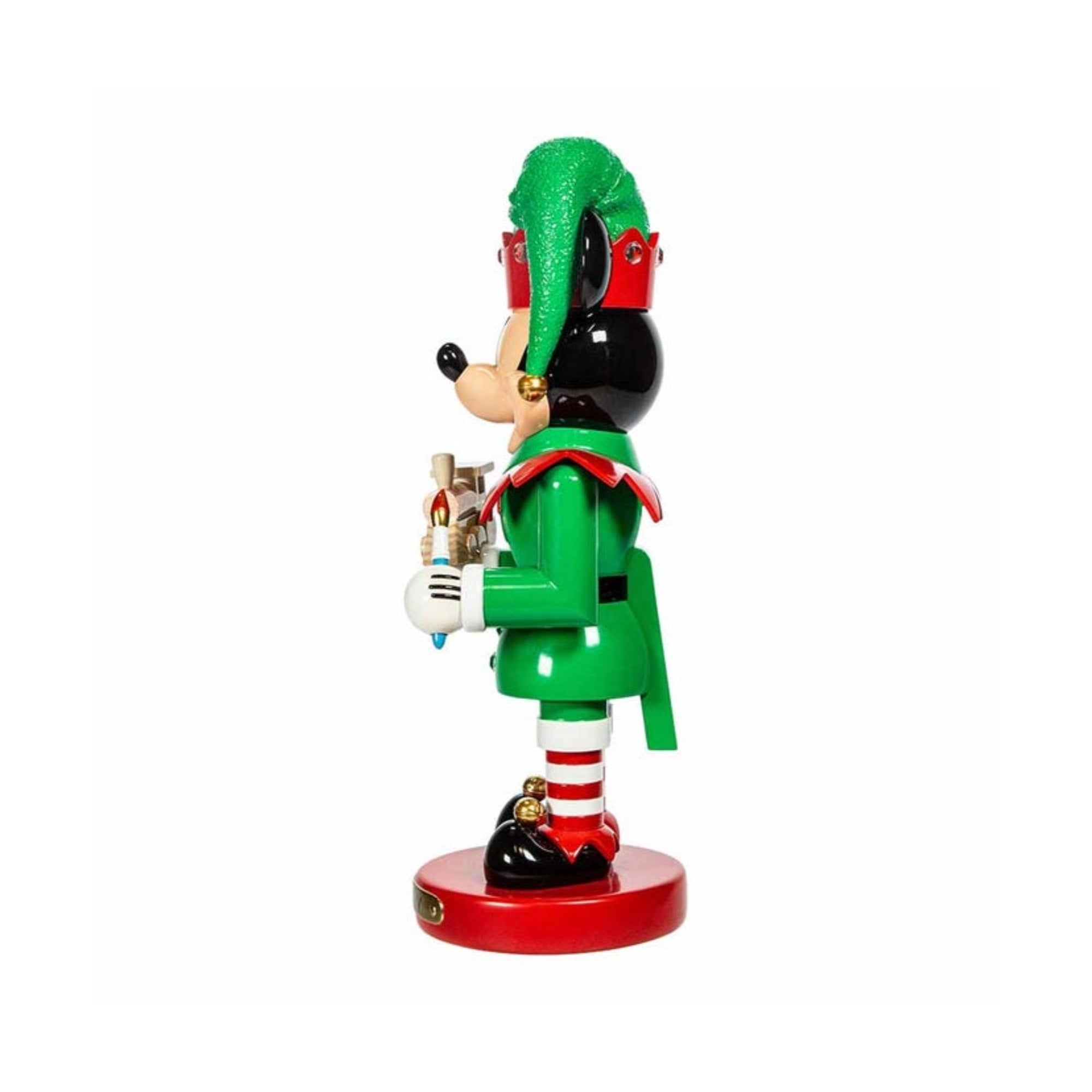 Kurt Adler Resin Nutcracker, Disney Mickey "The Elf" with Toy Train & Paintbrush, 10"