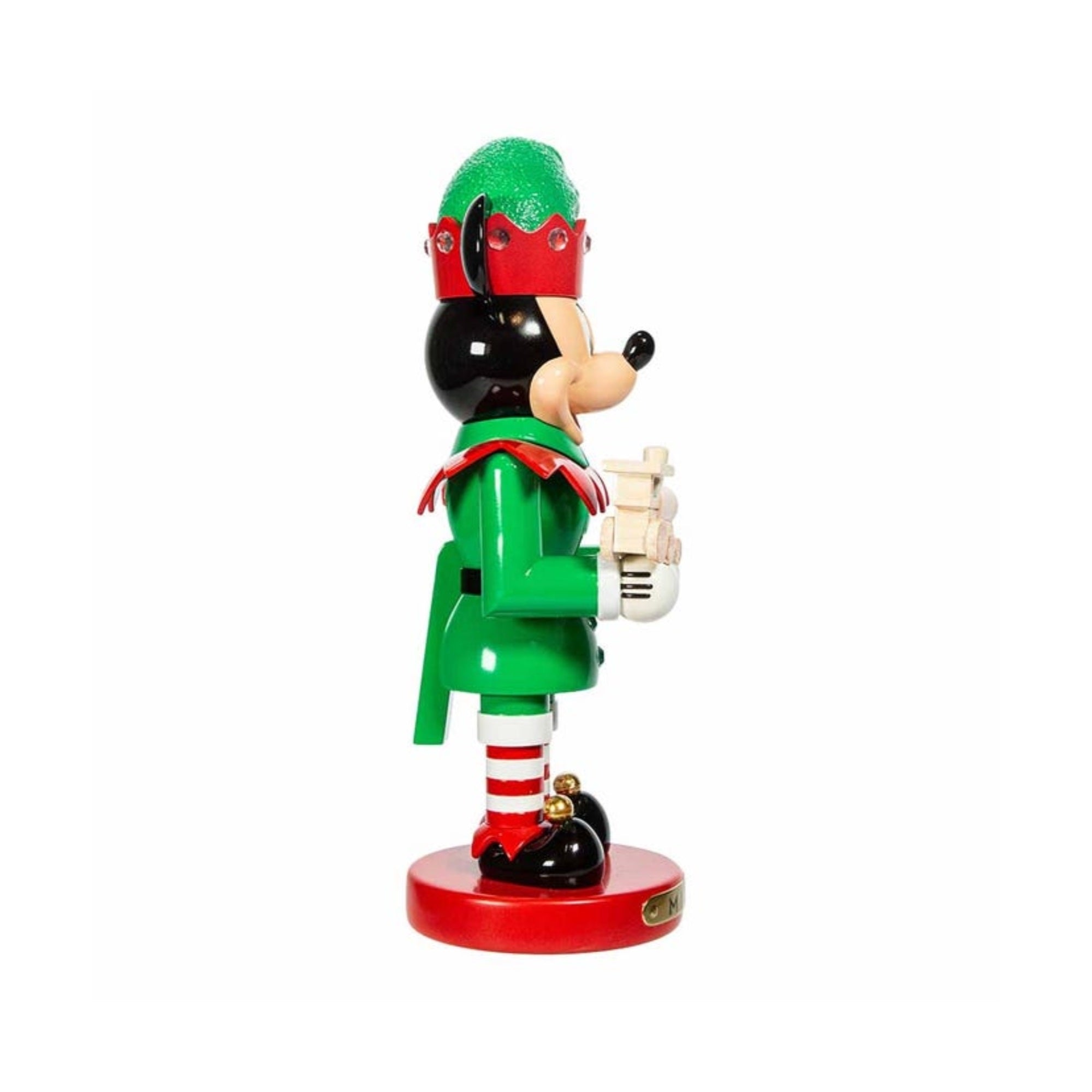 Kurt Adler Resin Nutcracker, Disney Mickey "The Elf" with Toy Train & Paintbrush, 10"