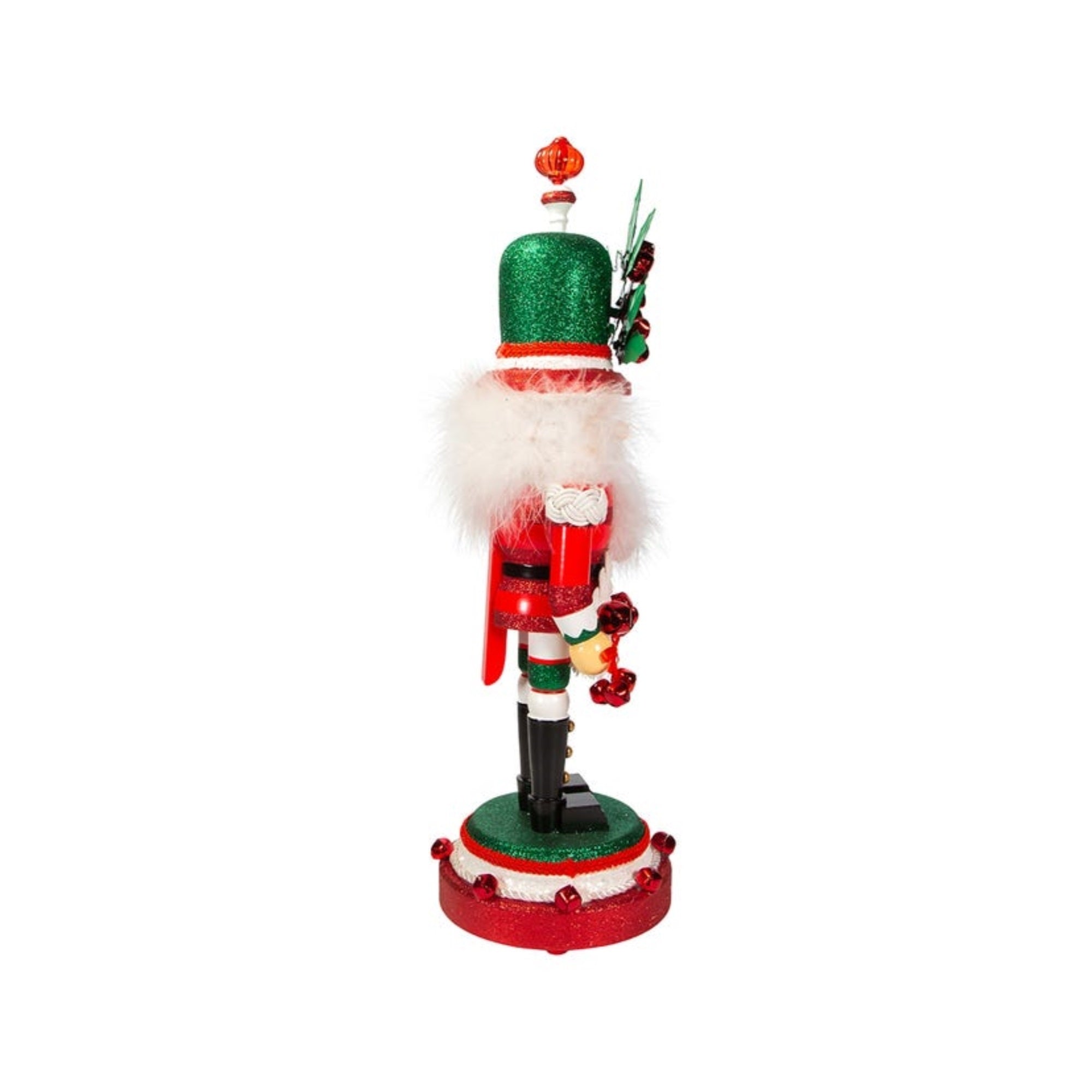 Kurt Adler Hollywood Nutcrackers, Wind Up Musical Nutcracker, Jingle Bells, 18"