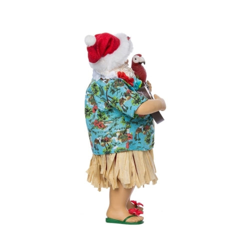 Kurt Adler Fabriche Tabletop Christmas Figurine, Beach Santa, 11"