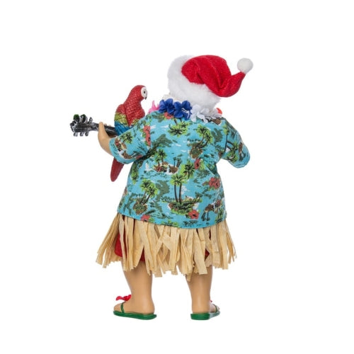 Kurt Adler Fabriche Tabletop Christmas Figurine, Beach Santa, 11"