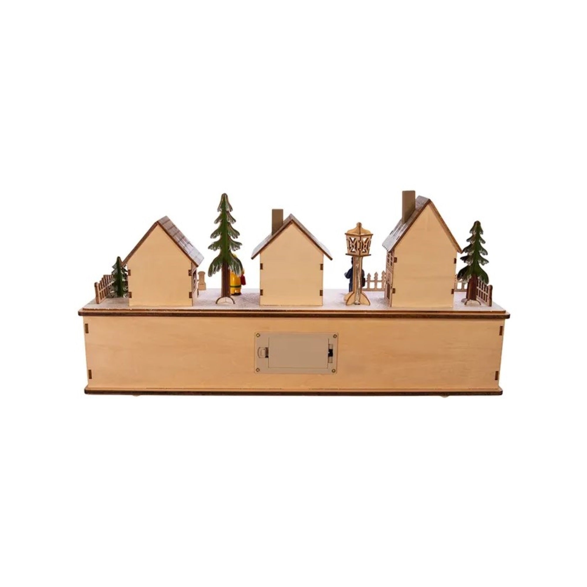 Kurt Adler Light Up Battery-Operated Plywood Village House Christmas Decoration, 8.5"