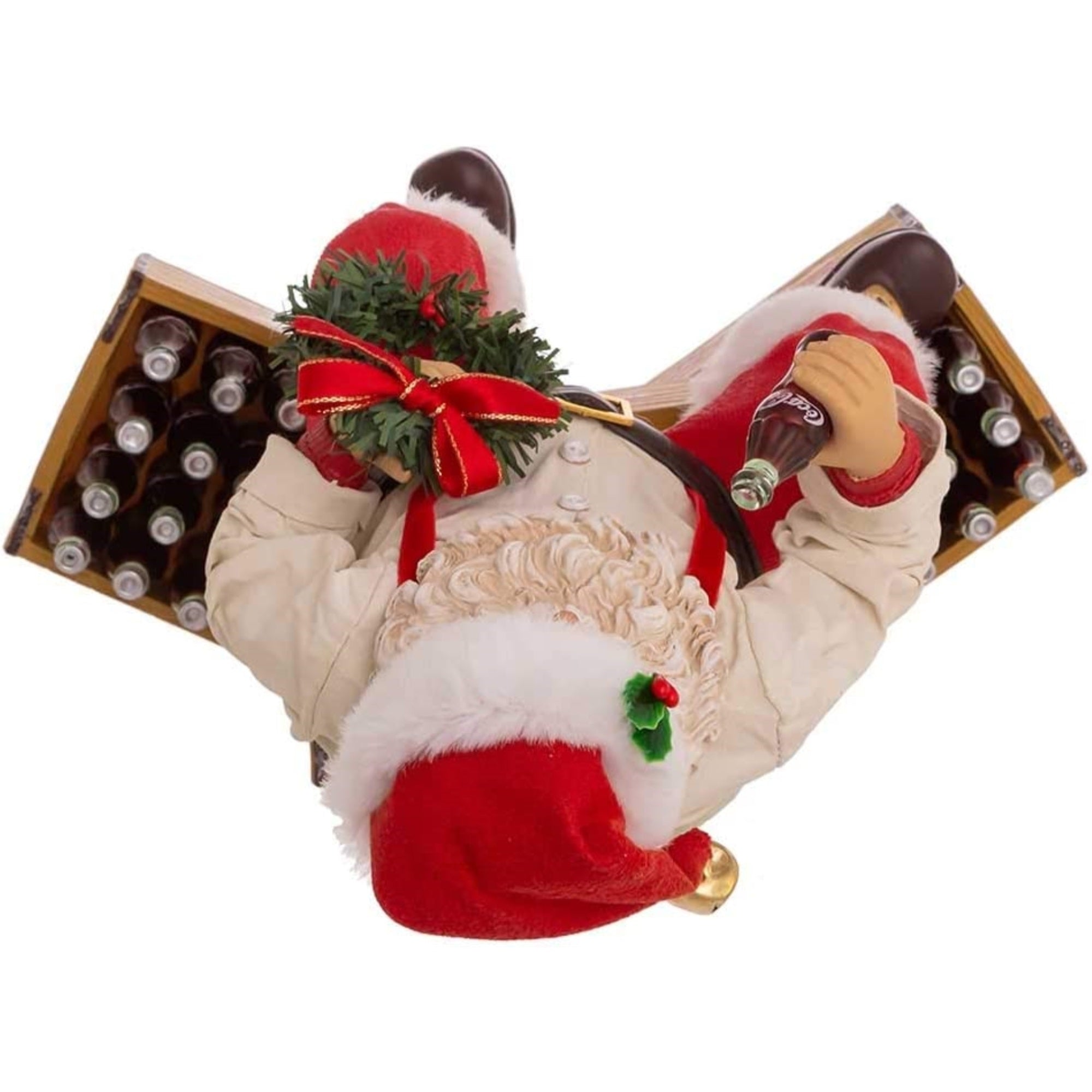Kurt Adler Fabriché Collection, Coca-Cola Santa Sitting on Crates, 9"