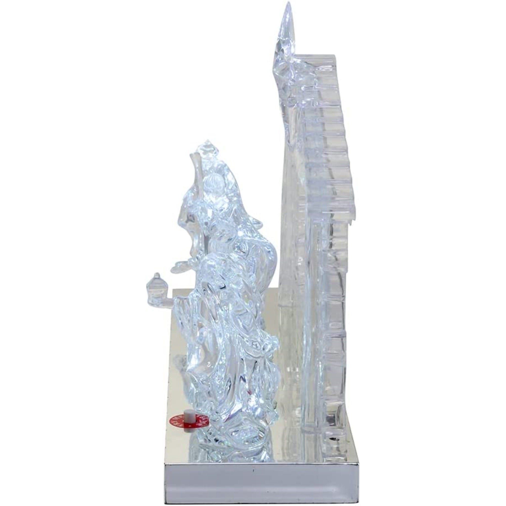 Kurt Adler Battery-Operated Clear Light-Up Musical Nativity Scene, 8.7”