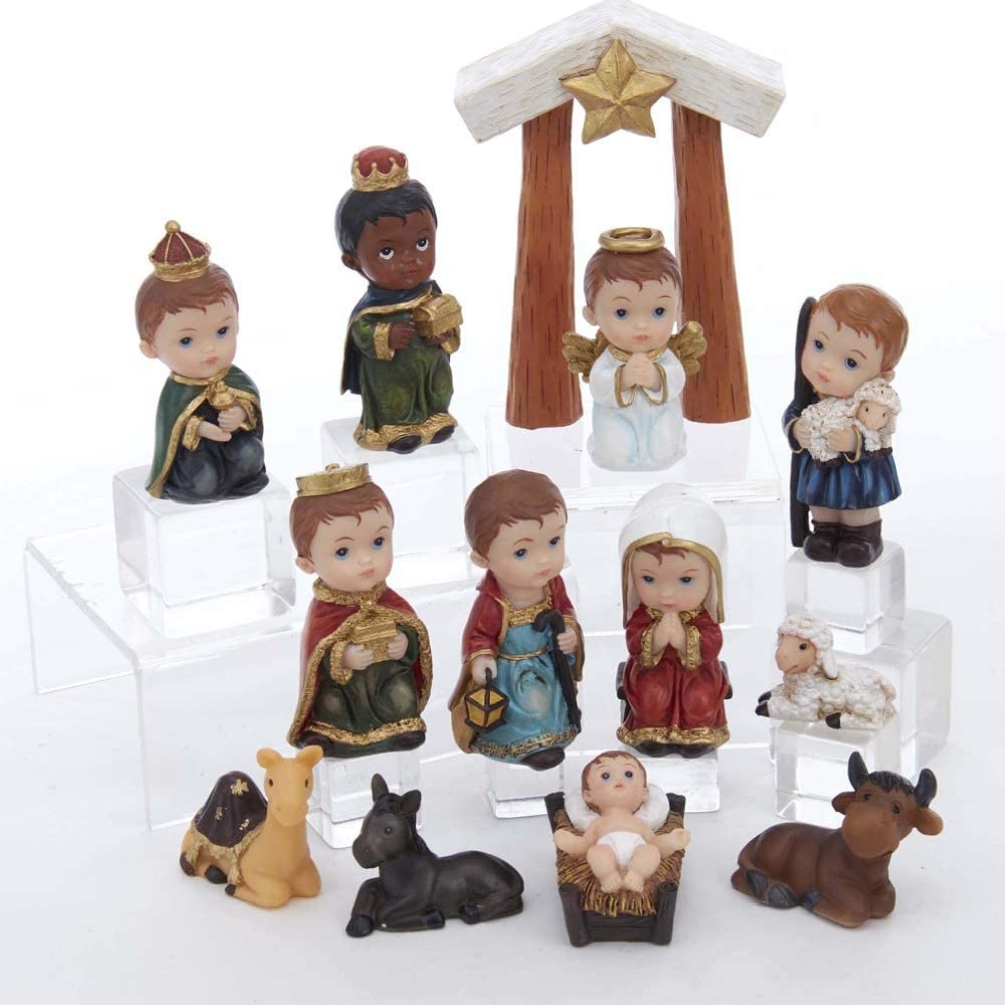 Kurt Adler Children's Christmas Decoration, Nativity Scene, 13-Piece Set
