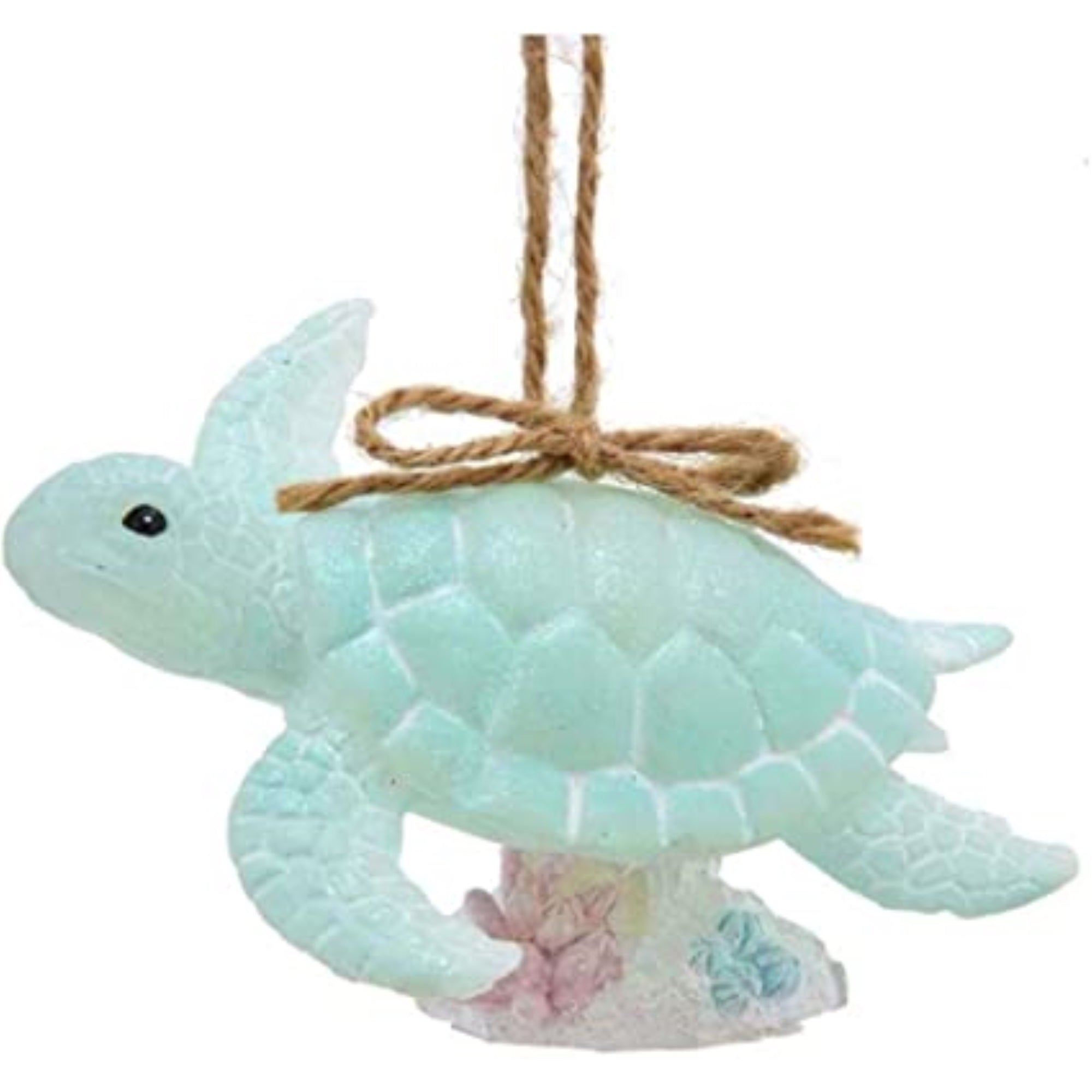 Kurt Adler Resin Ornament for Christmas Tree, Green Transparent Turtle