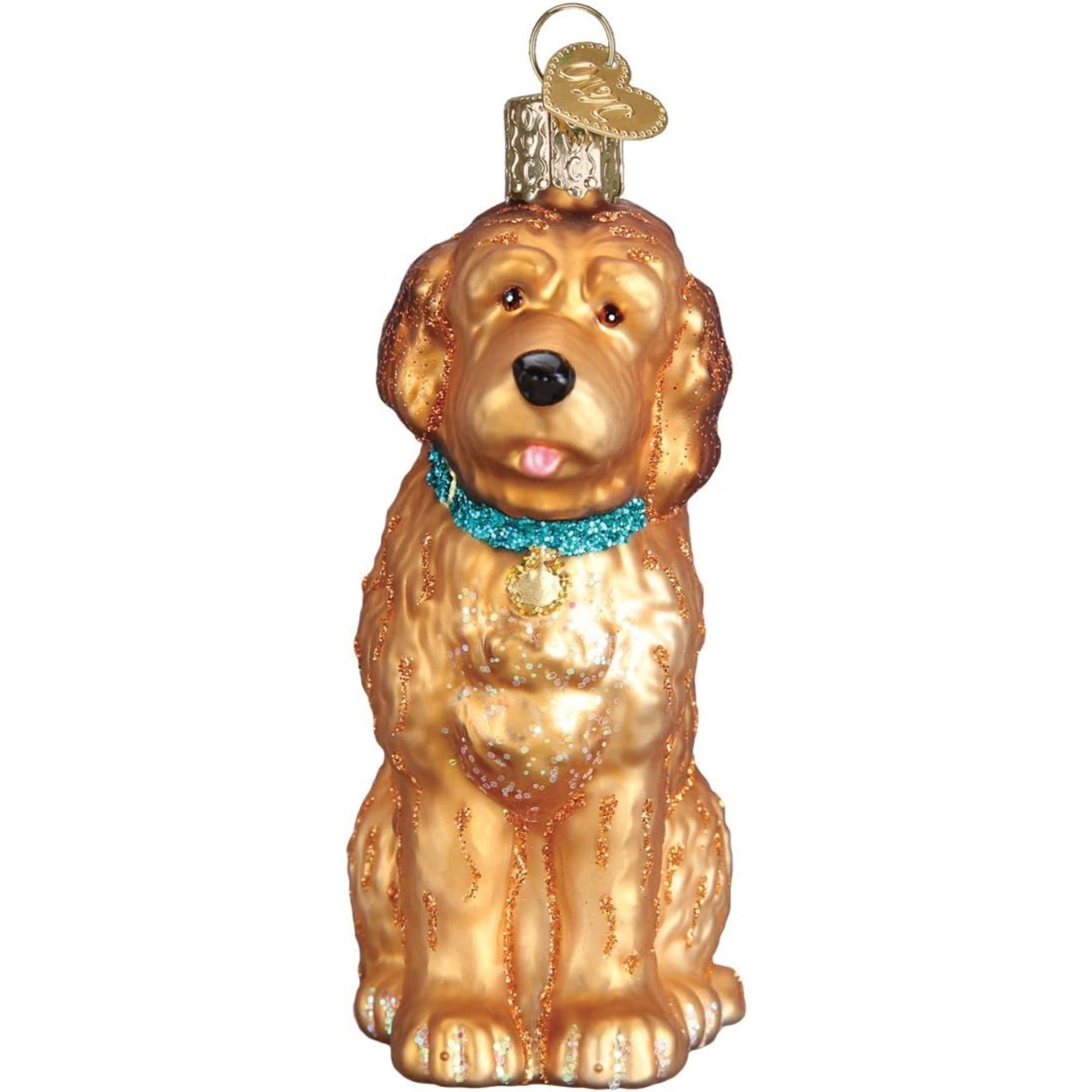 Old World Christmas Blown Glass Ornament for Christmas Tree, Irish Doodle