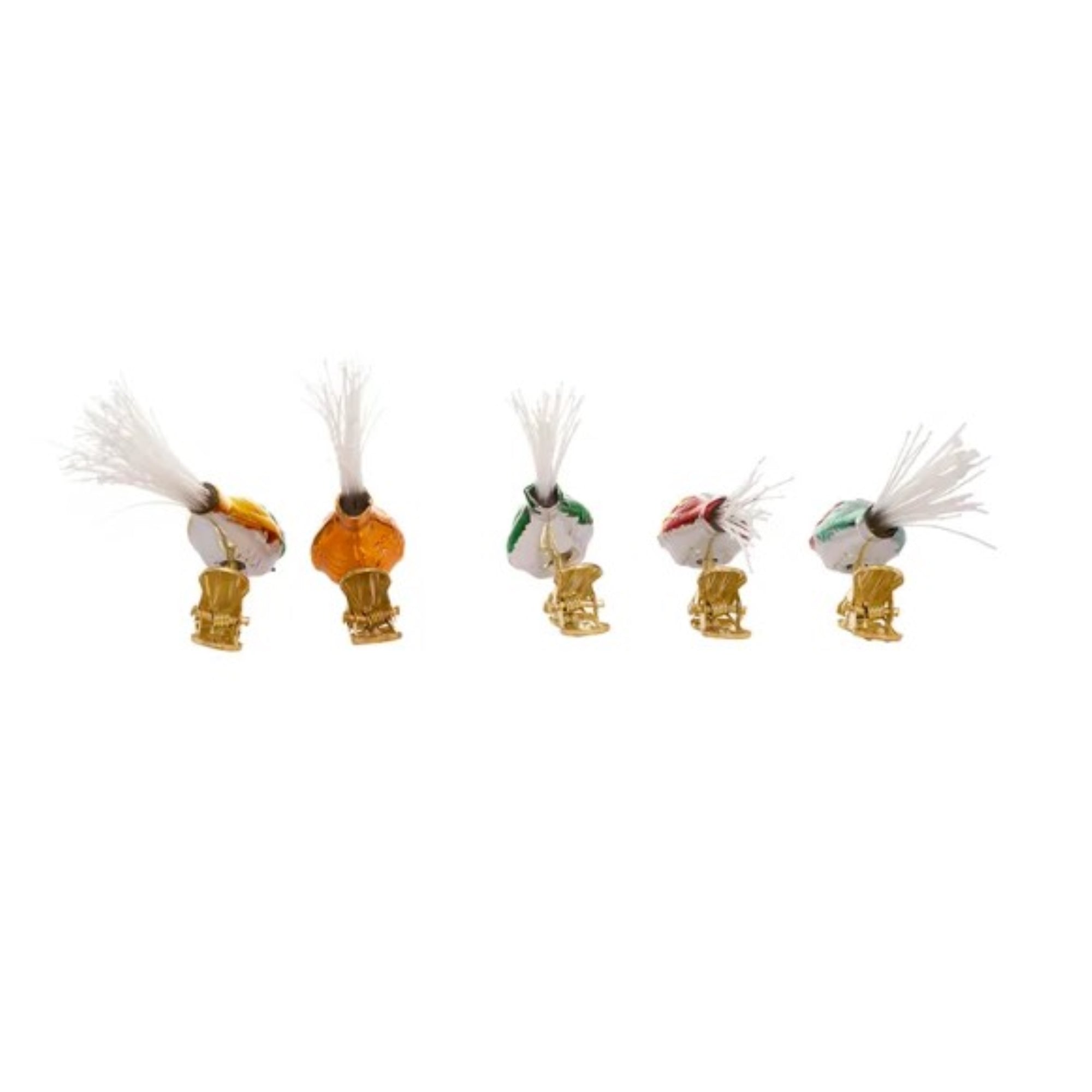 Kurt Adler Glass Clip-On Ornaments for Christmas Tree, Early Years Assorted Birds (Set of 5)