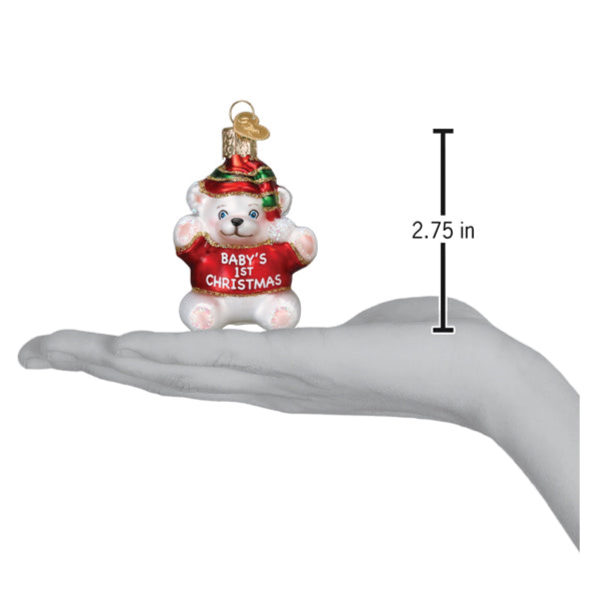 Old World Christmas Blown Glass Ornament for Christmas Tree, Baby's 1st