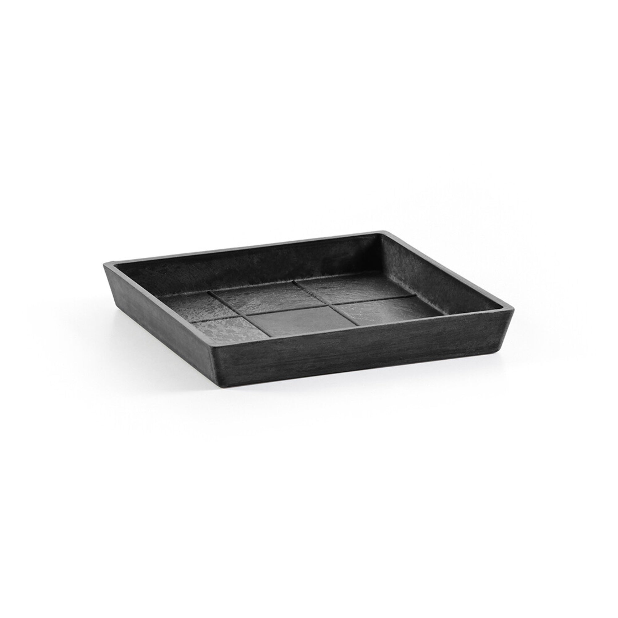 Ecopots Square Plastic Modern In/Outdoor Planter Flower Pot Saucer