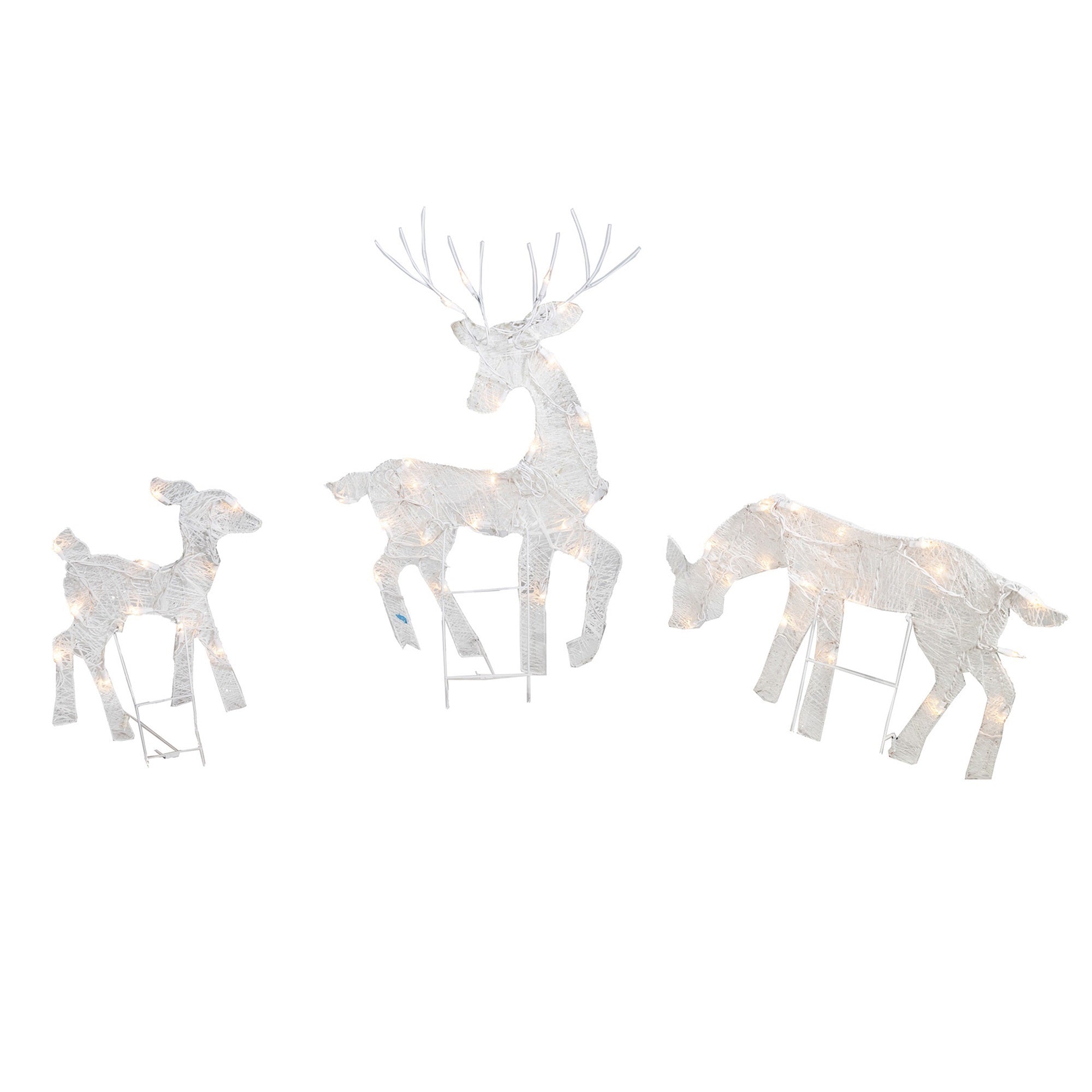 Good Tidings Pre-Lit 50 Light Outdoor Christmas Display, 3-Piece Reindeer Set