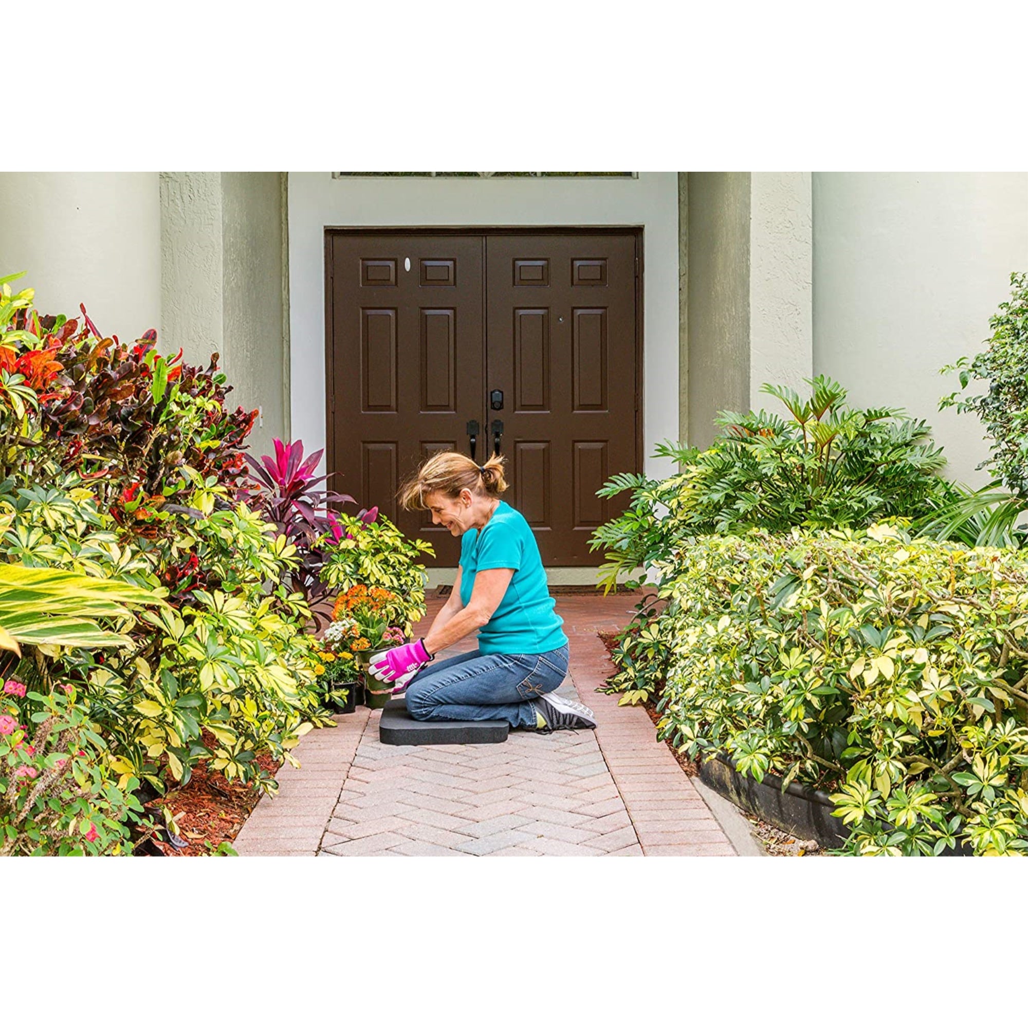 Earth Edge “The Pad” Extra-Thick Garden Kneeling Pad Heavy-Duty Black Foam for Maximum Comfort, 15" x 20", Black