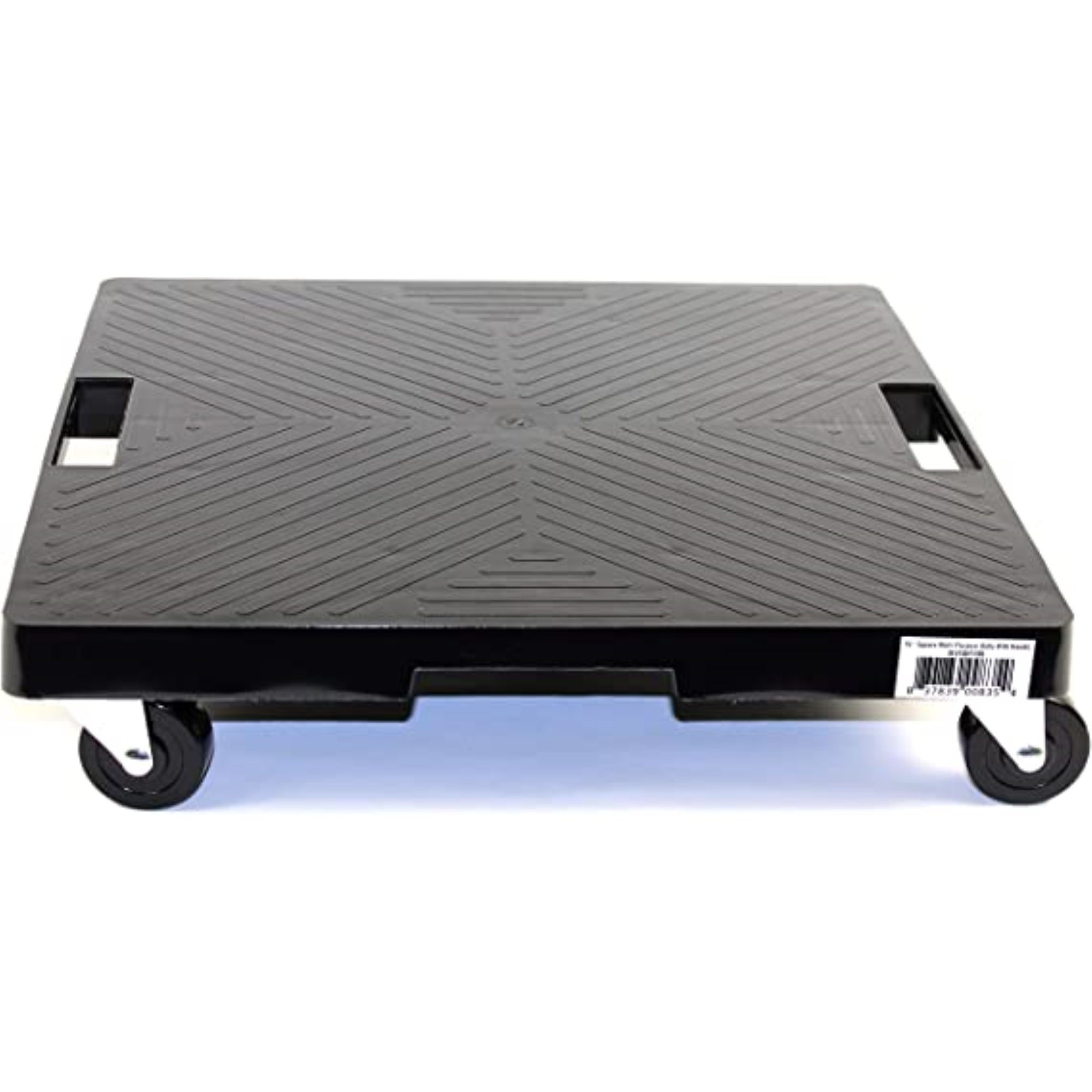 DeVault 5-Wheeled Plant Caddy Rolling Planter Dolly with Handles – USA Made, Black, 16”