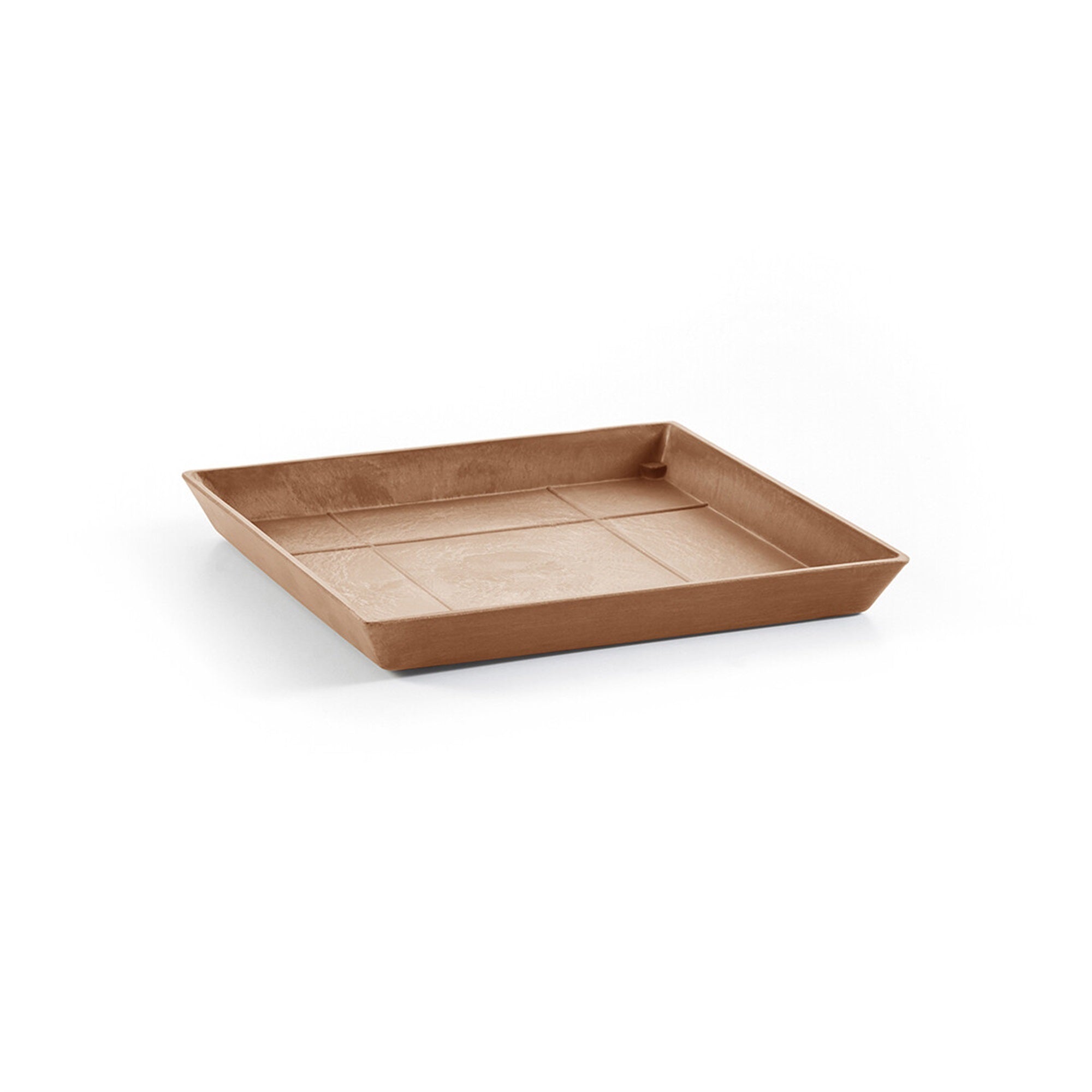 Ecopots Square Plastic Modern In/Outdoor Planter Flower Pot Saucer