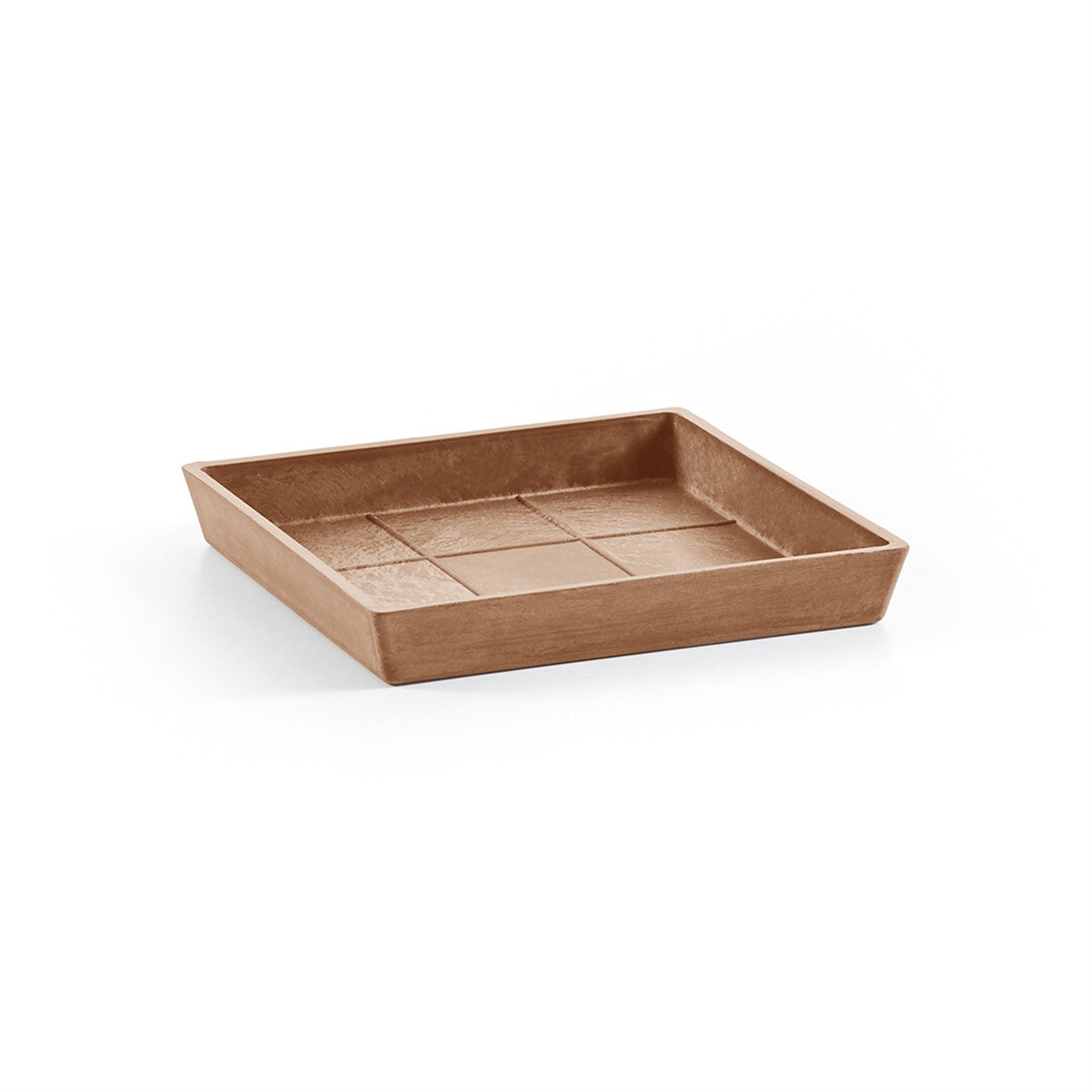 Ecopots Square Plastic Modern In/Outdoor Planter Flower Pot Saucer