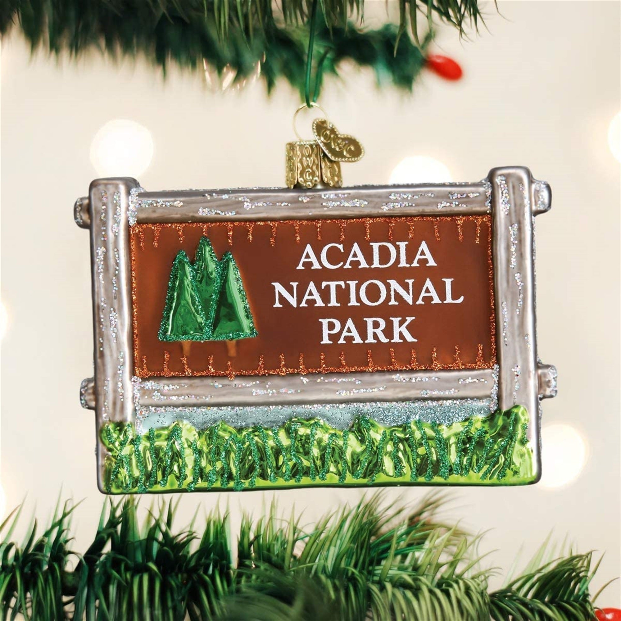 Old World Christmas Blown Glass Ornament for Christmas Tree, Acadia National Park