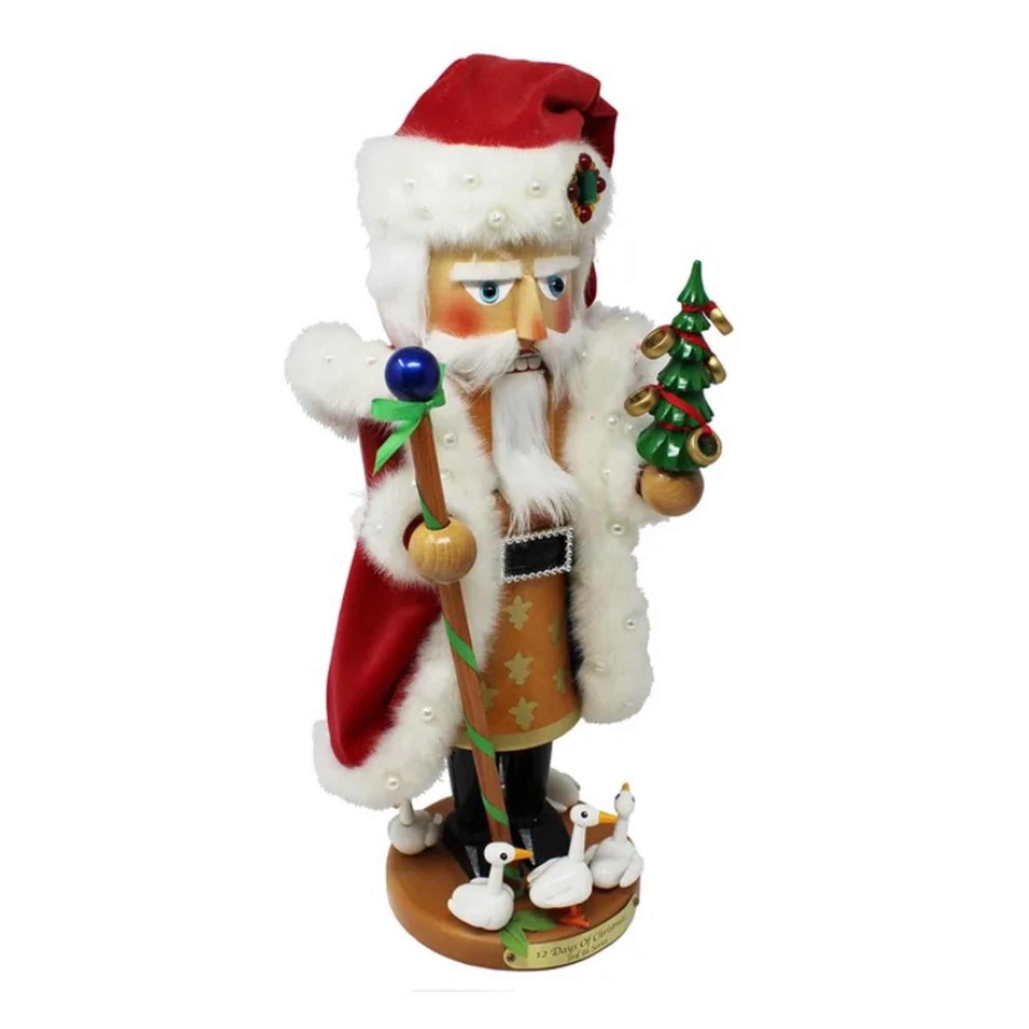 Steinbach 12 Days Of Christmas Musical Nutcracker, 5 Golden Rings, 6 Geese a Laying