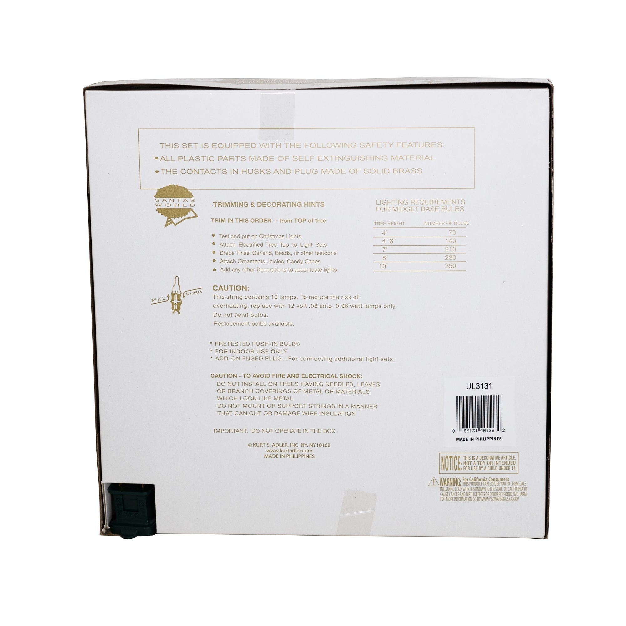 Kurt Adler 10-Light 6-Point Capiz Star Treetop, 9"