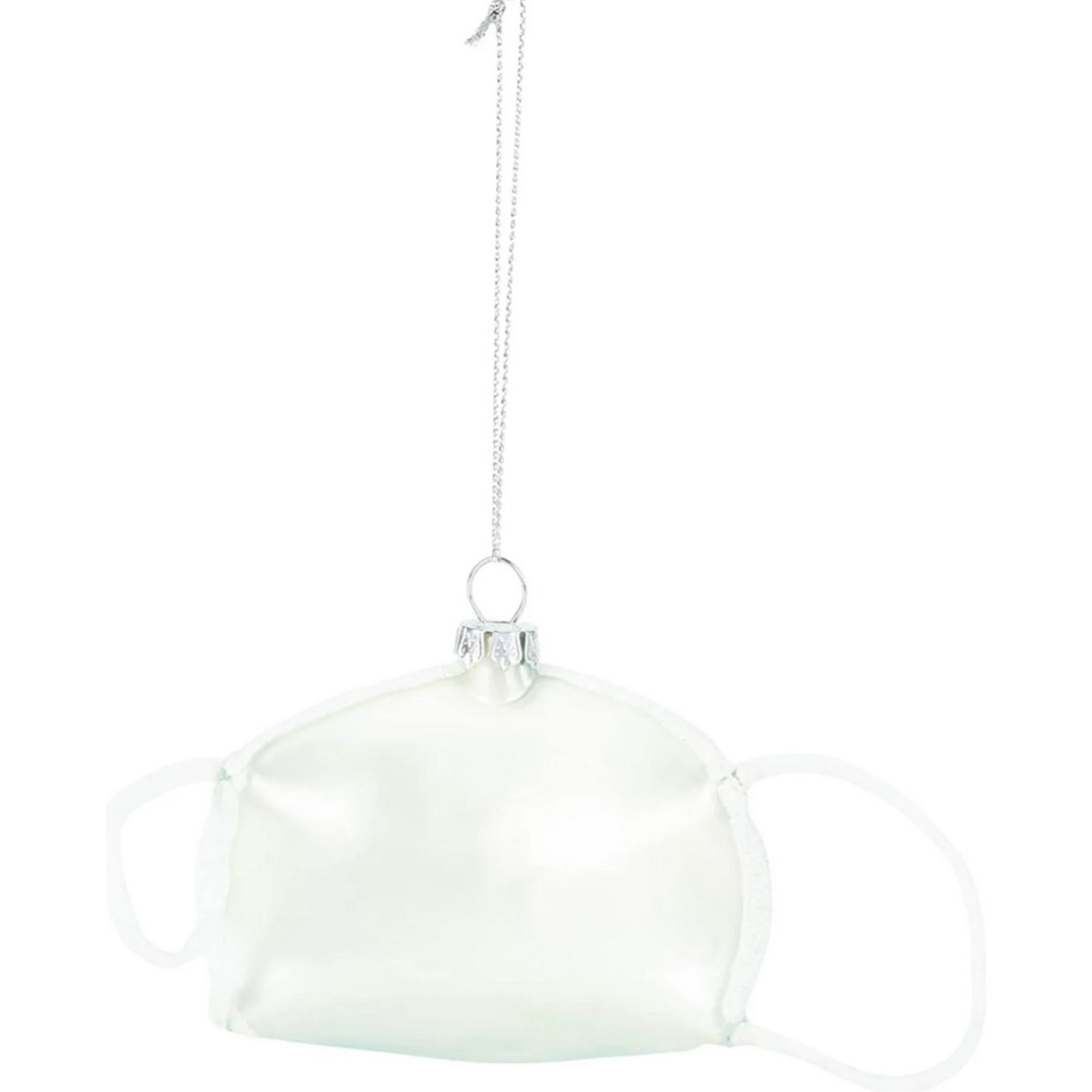 Kurt Adler Glass Ornaments for Christmas Tree, Face Masks (Pack of 2)