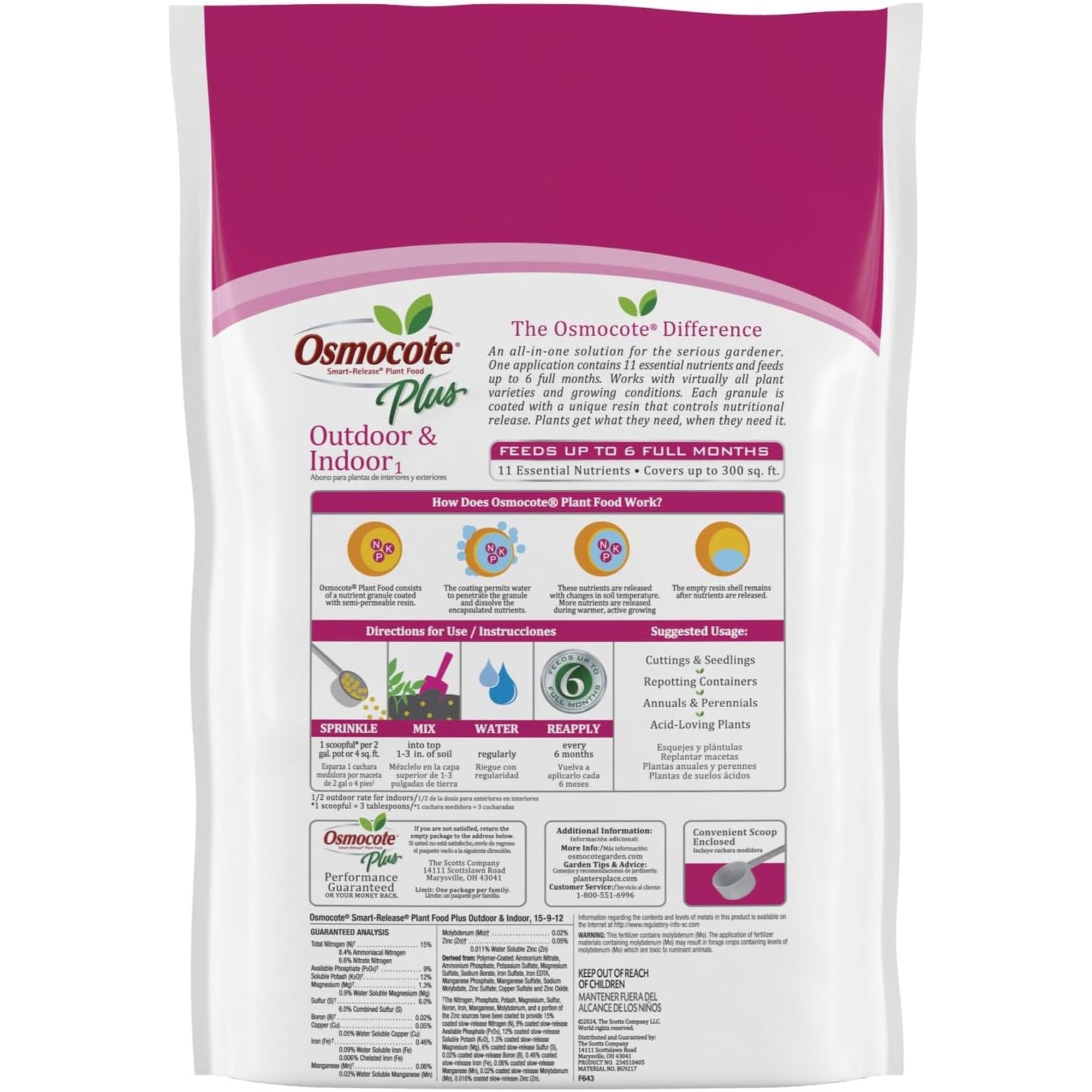 Osmocote Smart-Release Plant Food Plus Outdoor & Indoor Granular Fertilizer, 8lbs