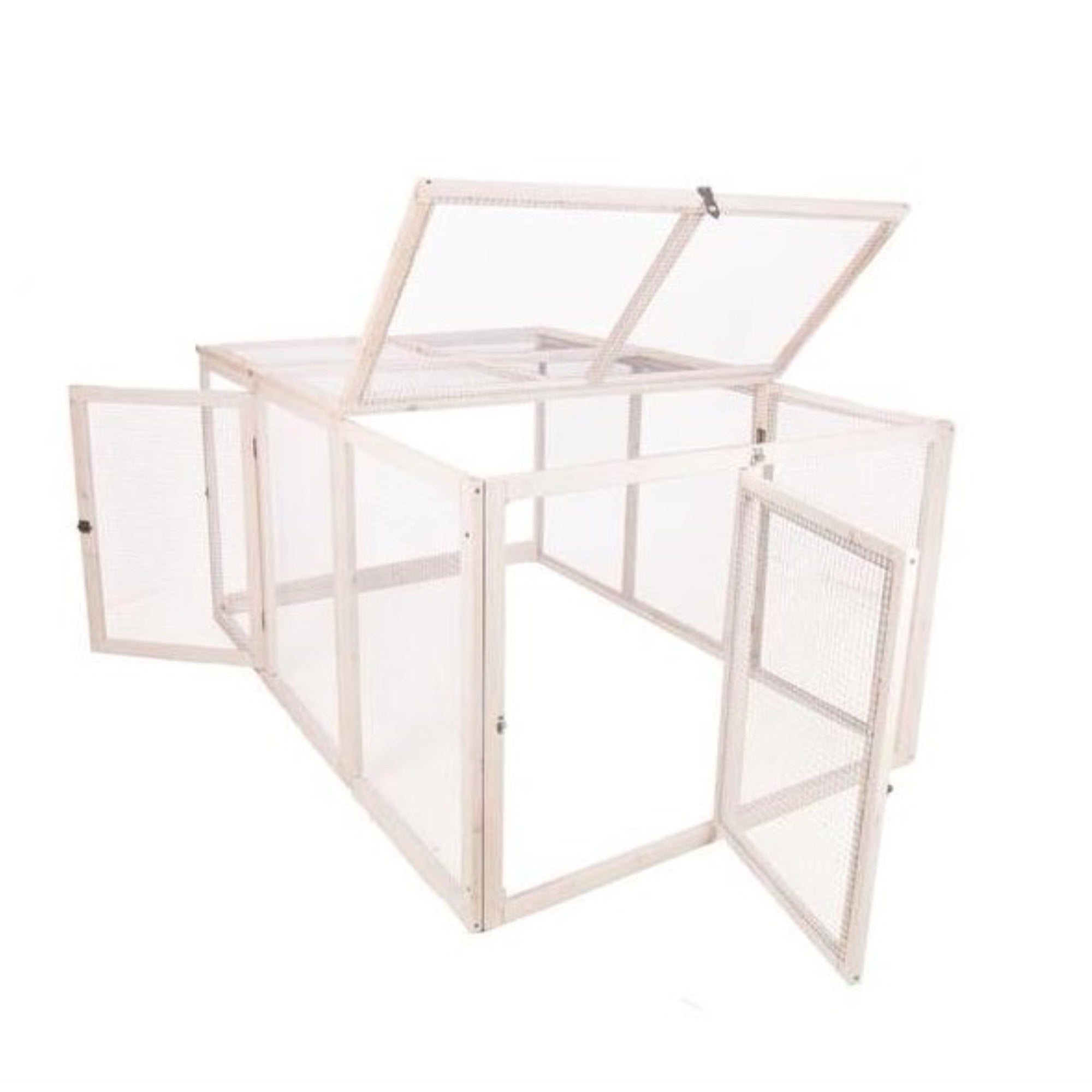 Ware Little Red & White Hen Big Barn Expansion Yard — Wood Frame & Galvanized Wire — 62.5" L