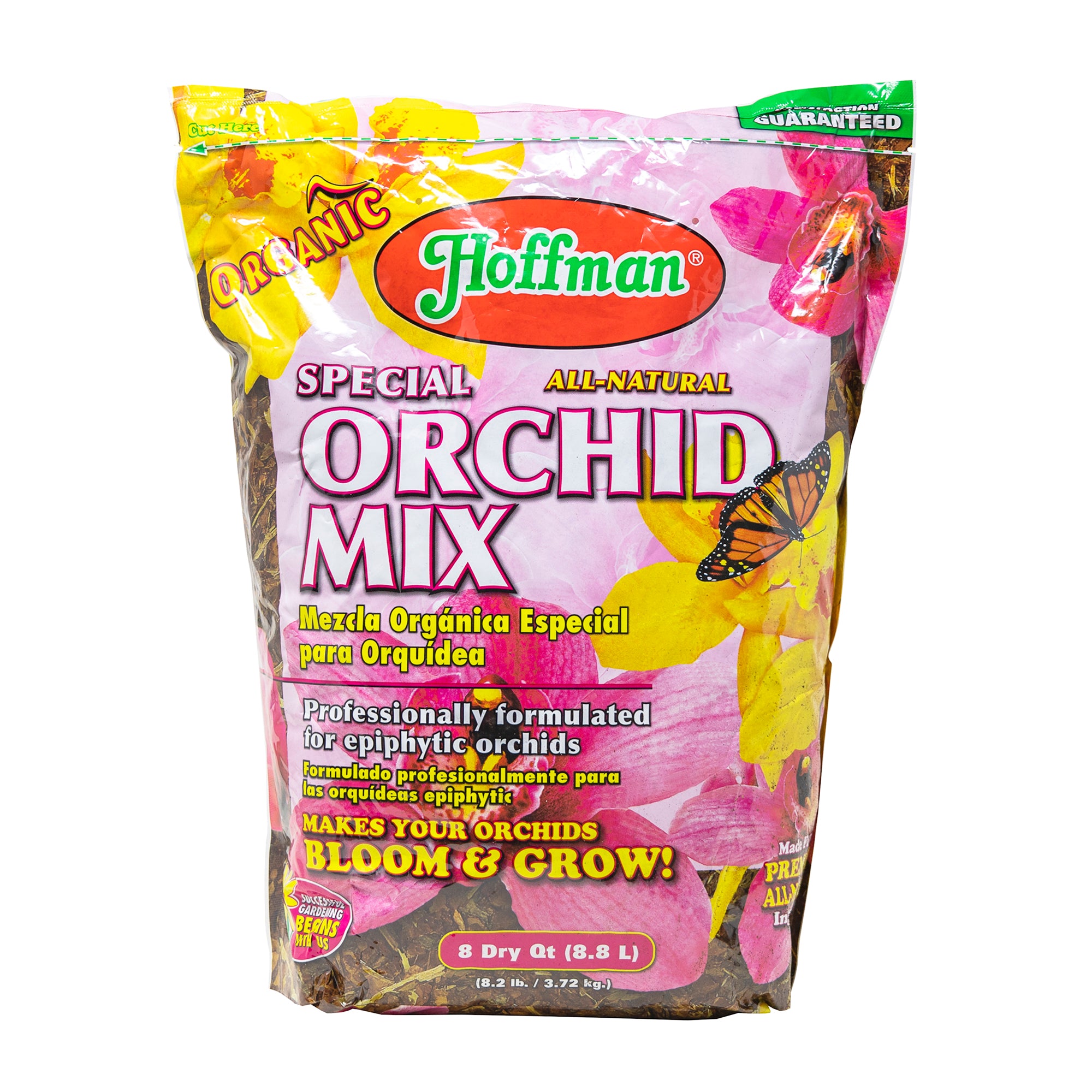 Hoffman Organic All-Natural Pre-Mixed Special Orchid Potting Mix for Better Blooms in Epiphytic Orchids, 8qt