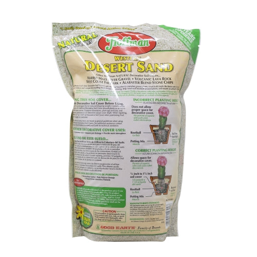 Hoffman Western Desert Sand — Decorative Soil Cover for Cacti & Succulents — 2 qt