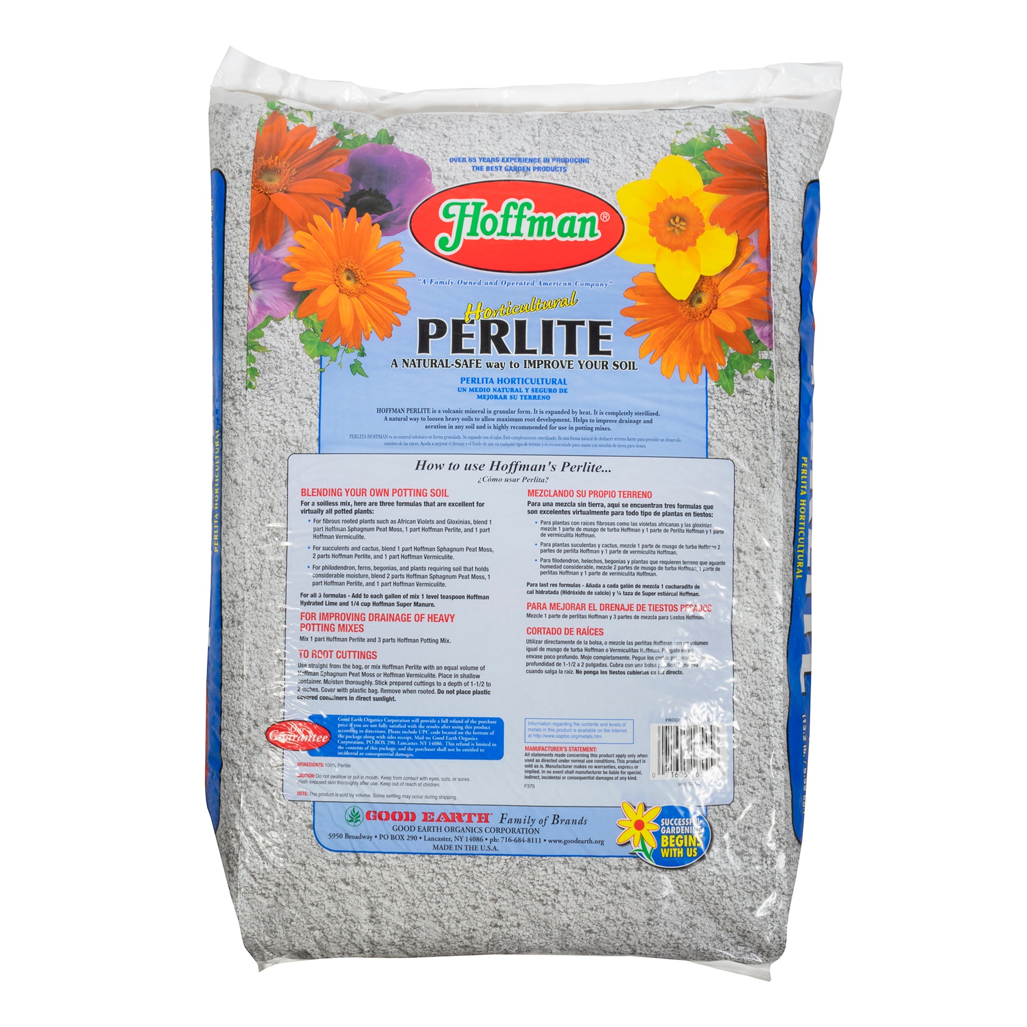 Hoffman Horticultural Natural Perlite Lightweight Soil Conditioner to Improve Aeration, 2 cu ft