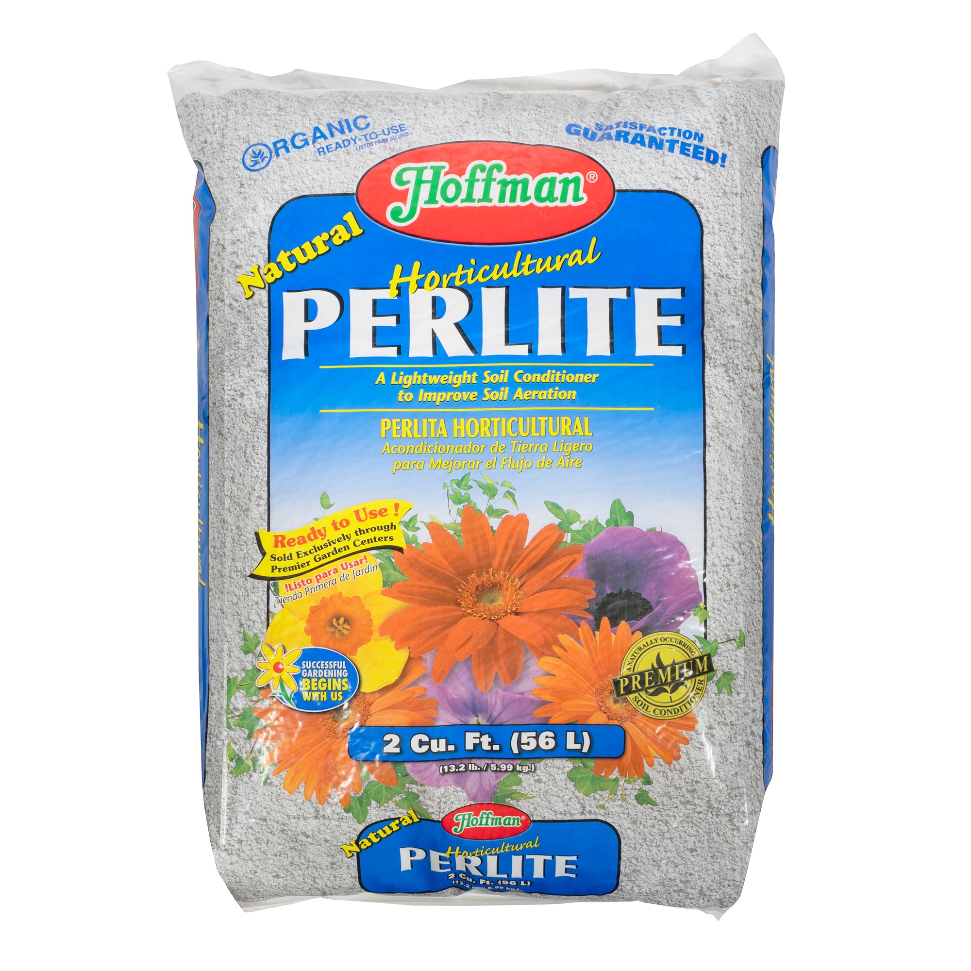 Hoffman Horticultural Natural Perlite Lightweight Soil Conditioner to Improve Aeration, 2 cu ft