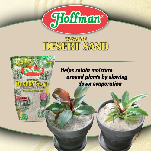 Hoffman Western Desert Sand — Decorative Soil Cover for Cacti & Succulents — 2 qt