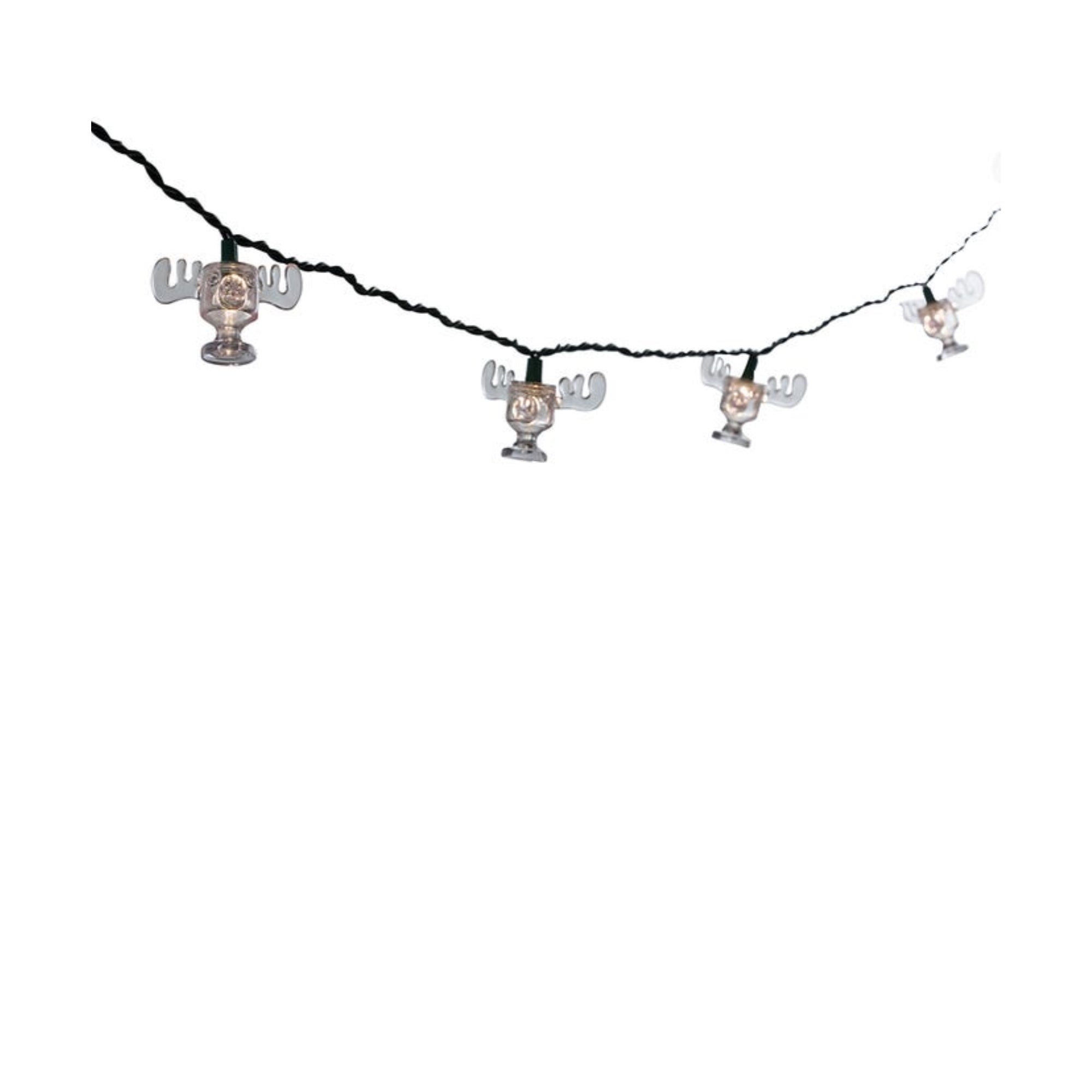 Kurt Adler Indoor UL 10-Light String, Christmas Vacation™ Wally World Moose Mug Light Set, 11.5'