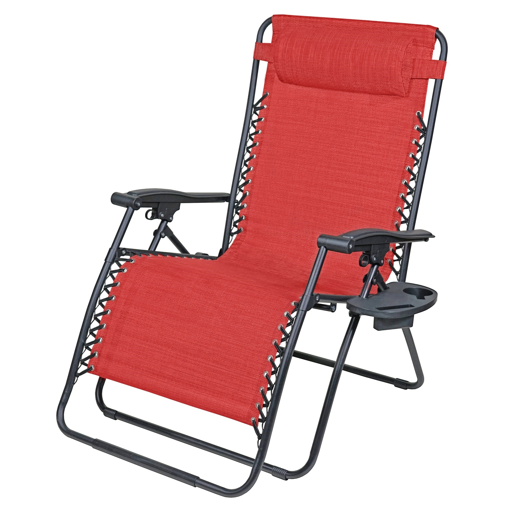 Woodard Outdoor Zero Gravity Steel Chair With Cupholders