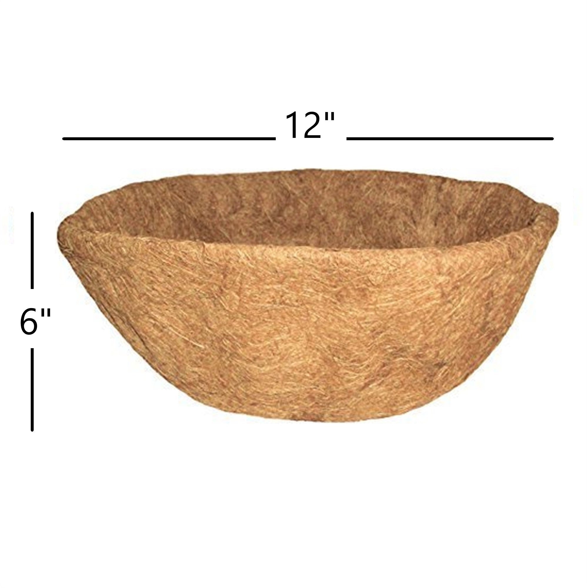 Gardener Select Round Coco Liner for Outdoor Hanging Planters & Baskets, 12"