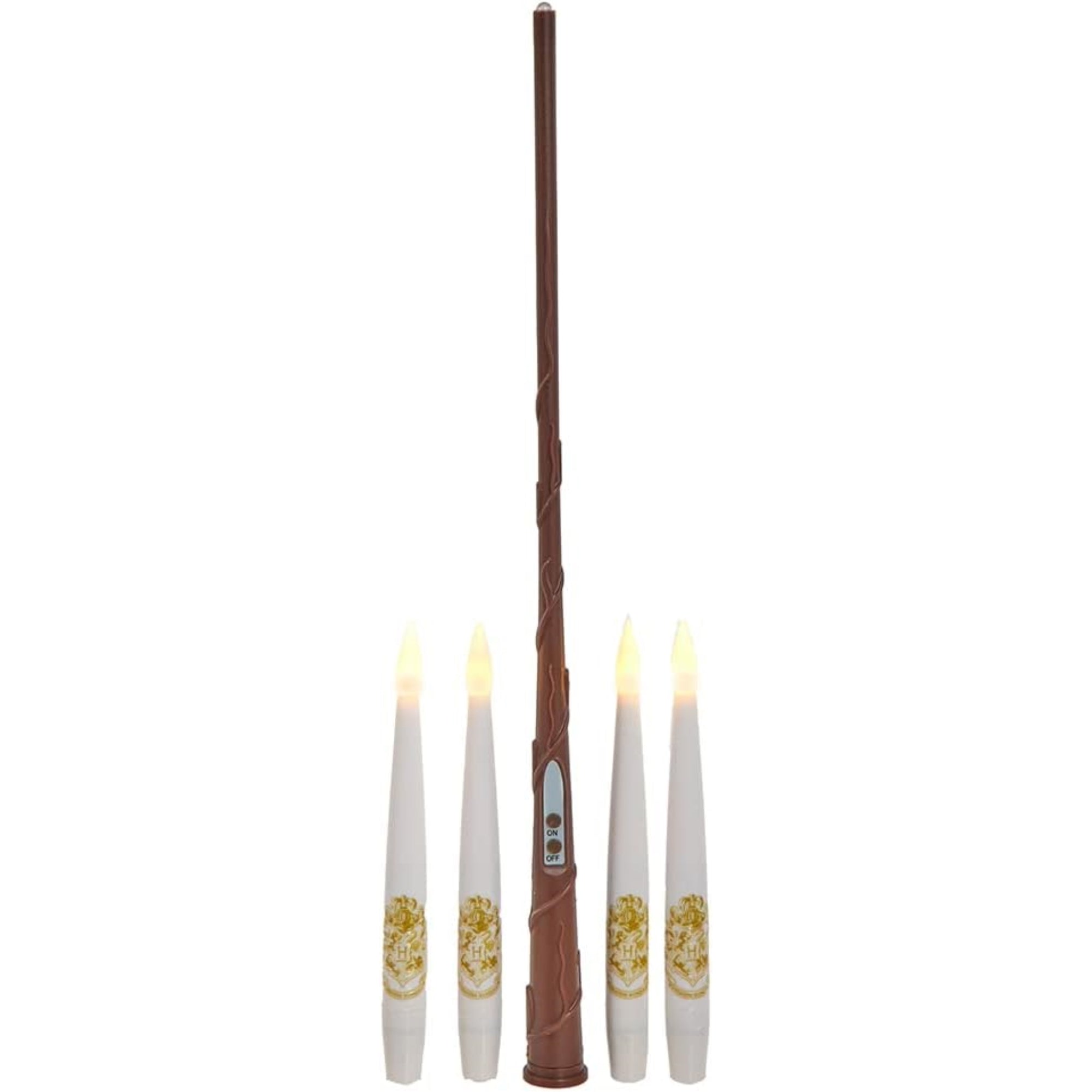 Kurt Adler Harry Potter 10 Floating LED Candles with Wand Remote Light Set, 6"