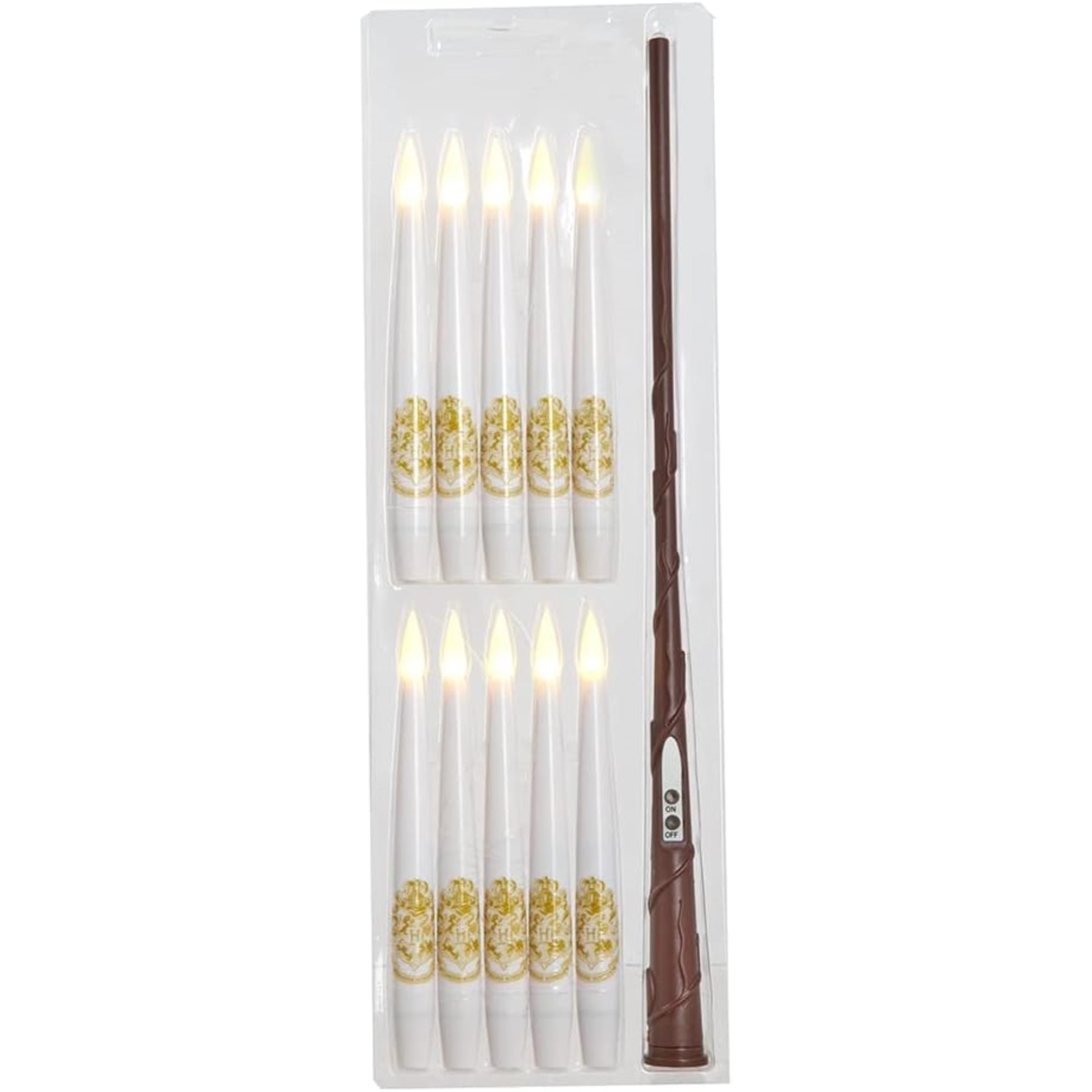 Kurt Adler Harry Potter 10 Floating LED Candles with Wand Remote Light Set, 6"