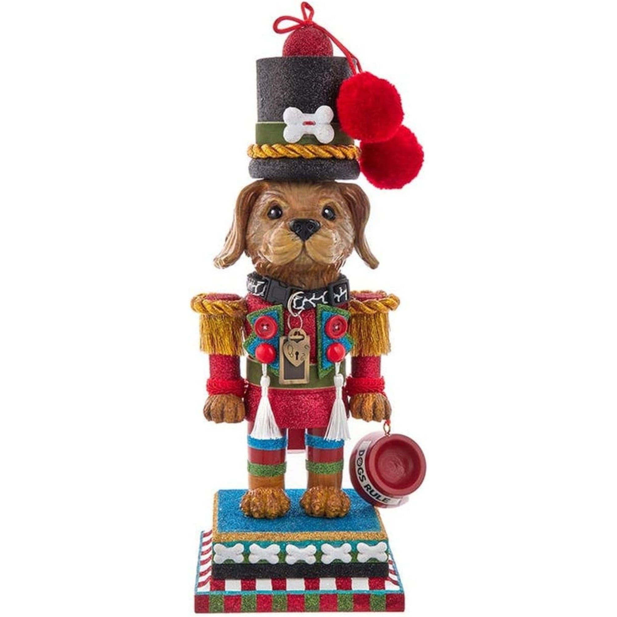 Kurt Adler Wooden Hollywood Nutcracker Collection, Dogs Rule, 15"