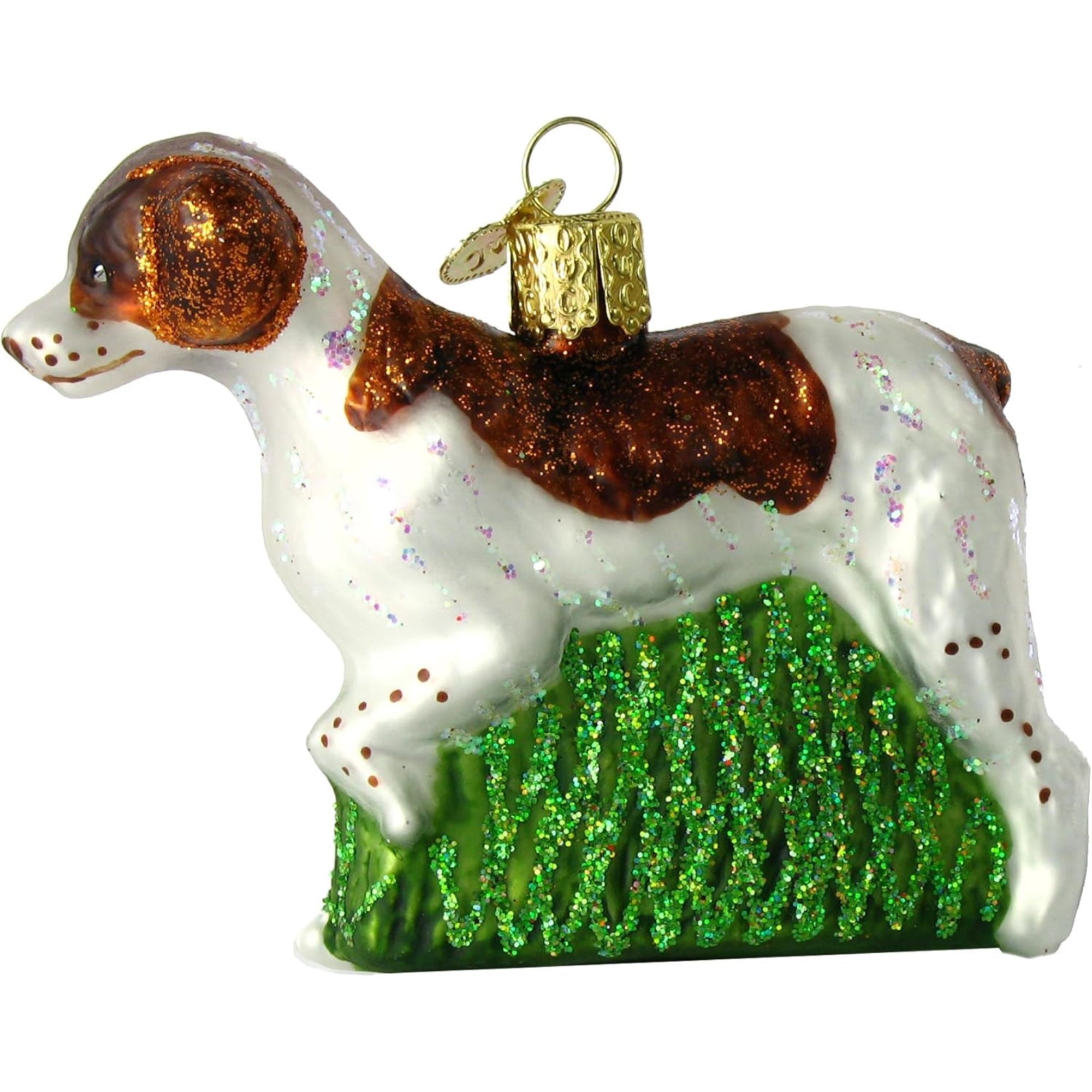 Old World Christmas Blown Glass Ornament for Christmas Tree, Brittany Spaniel