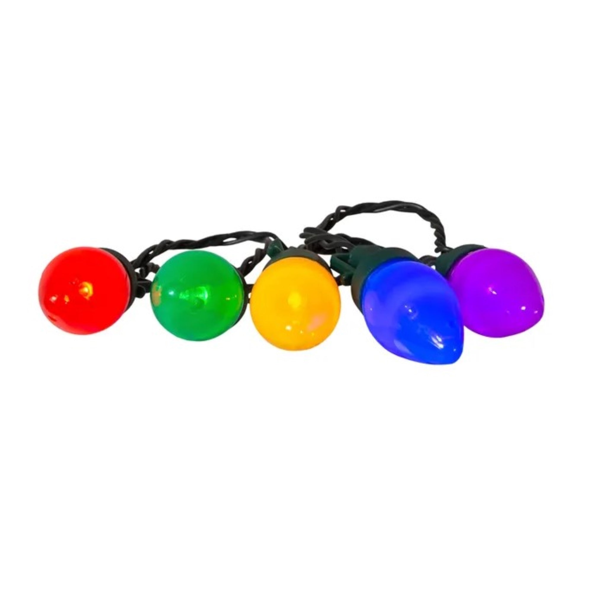 Kurt Adler Indoor & Outdoor 100-Light C7 Multicolor LED String Lights with 8 Light Settings – 41.25’ Lighted Length