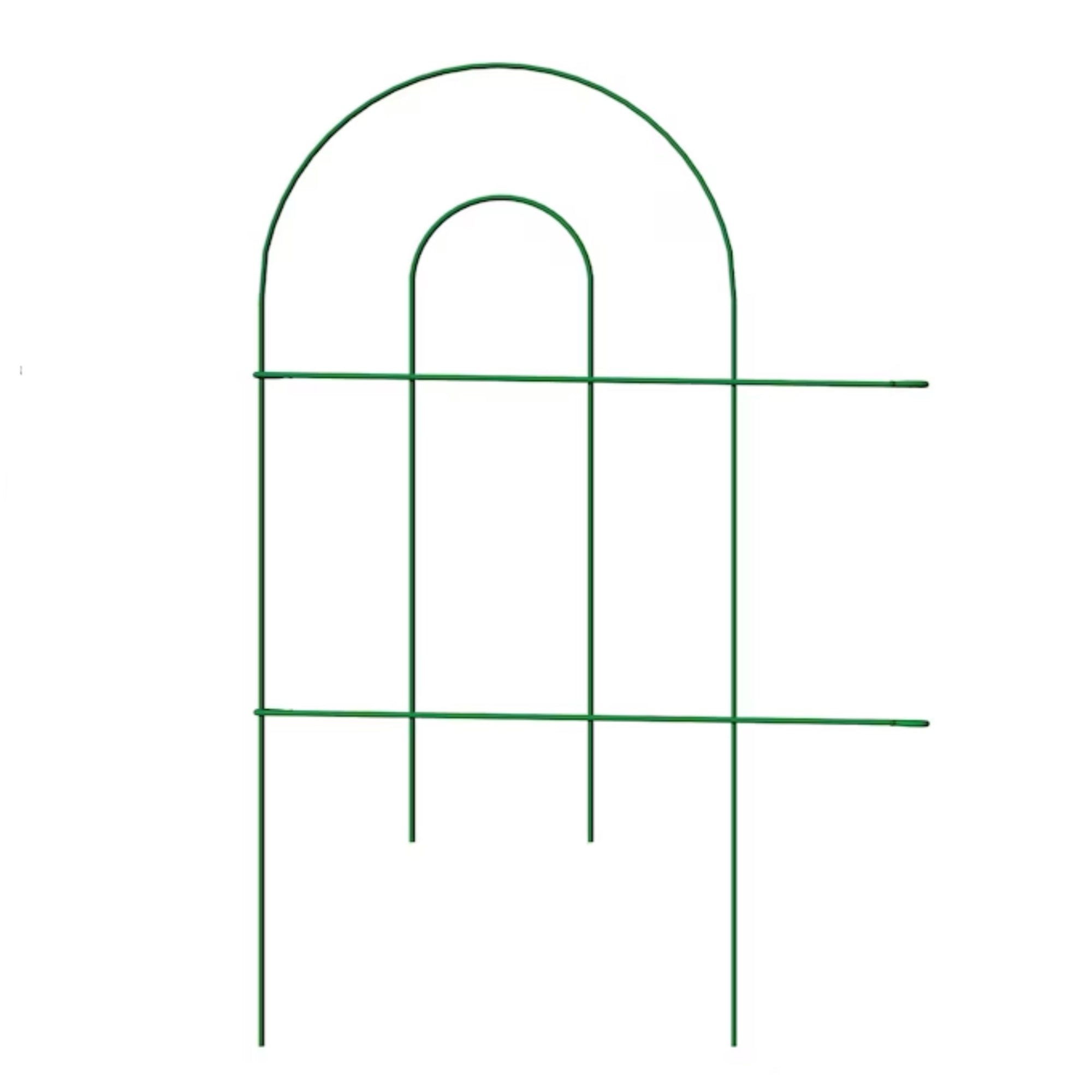 Origin Point Garden Craft Round Folding Border Fence, Green, 10' L x 24" H