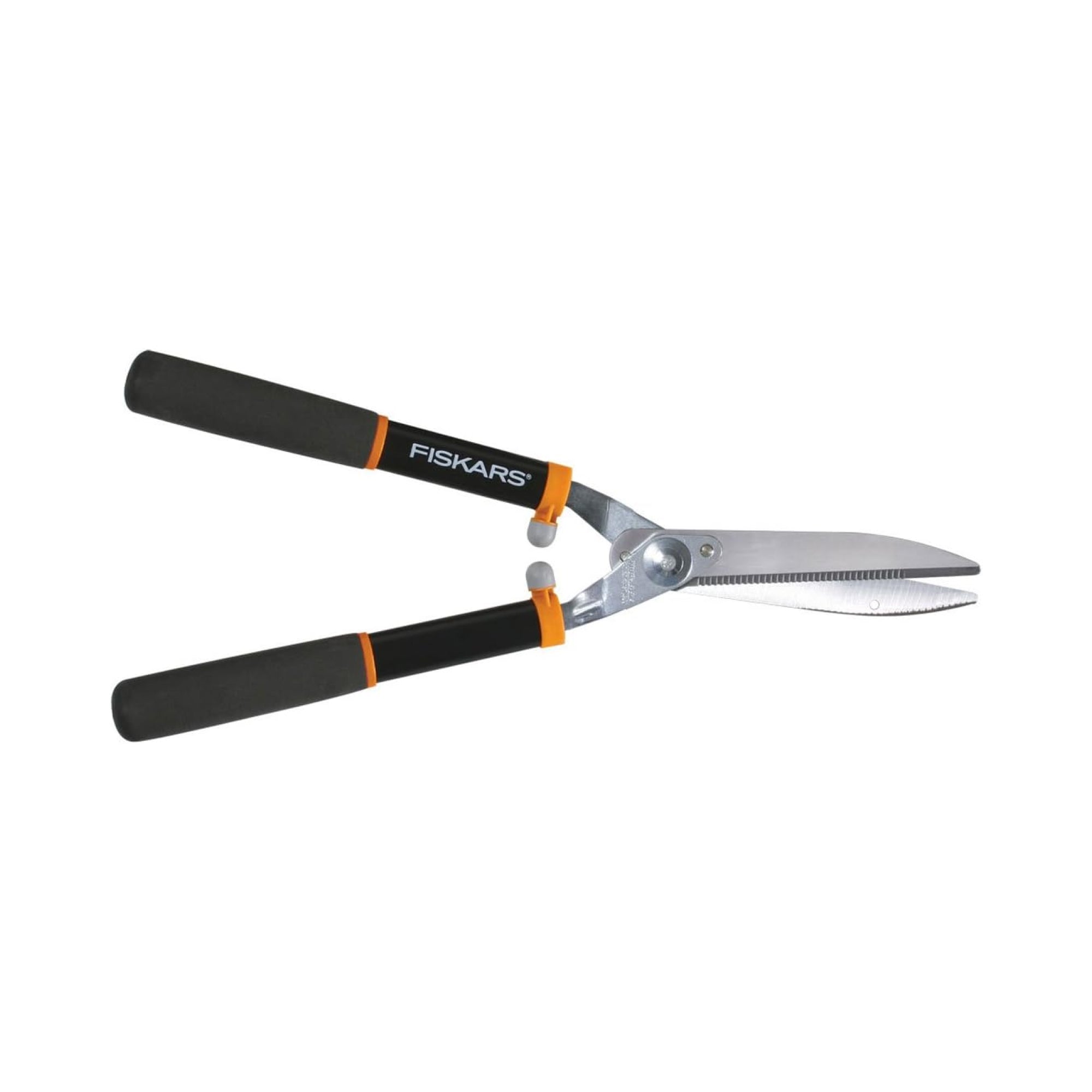 Fiskars Power-Lever Hedge Shears with Soft Grip Handle, 8-Inch Serrated Blades, Garden Clippers for Trimming Hedges and Shrubs