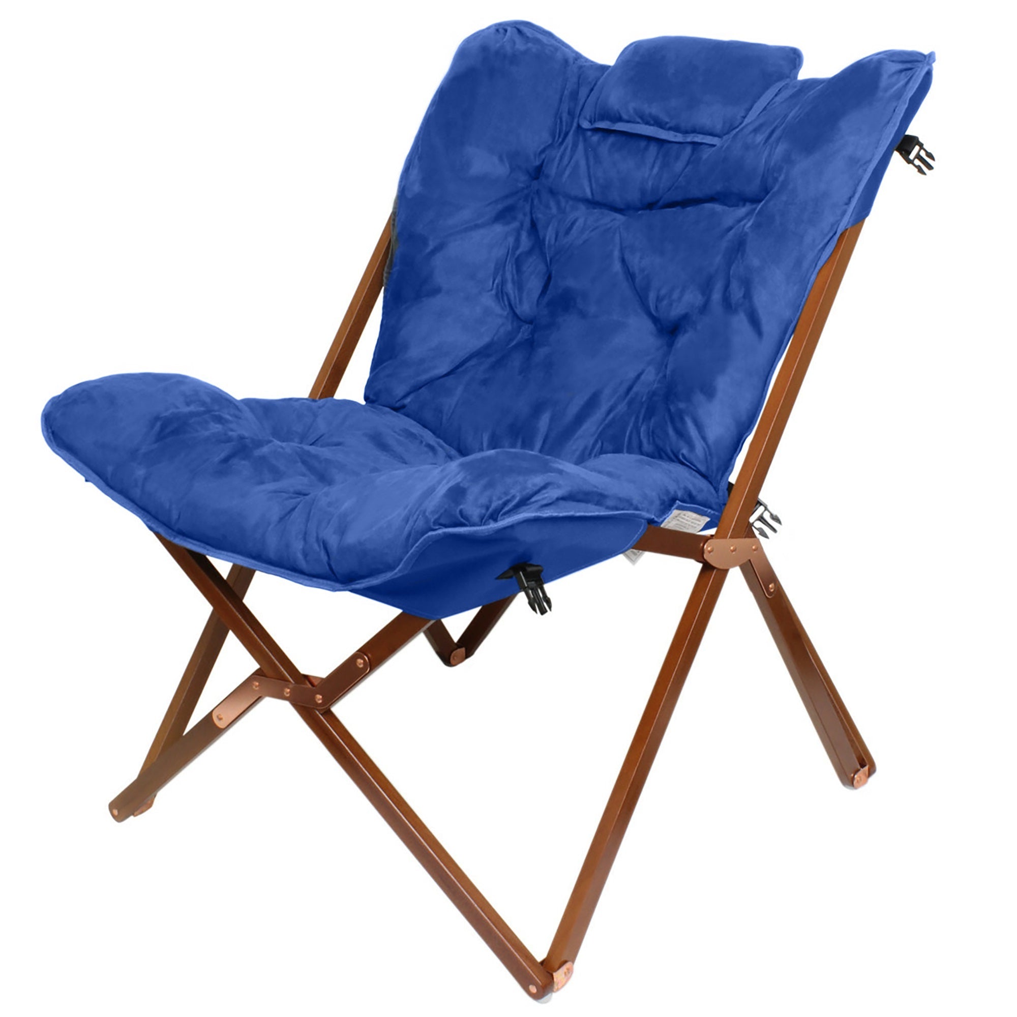 Zenithen Indoor Wood Butterfly Folding Accent Chair For Dorms, Bedrooms, and Living Rooms