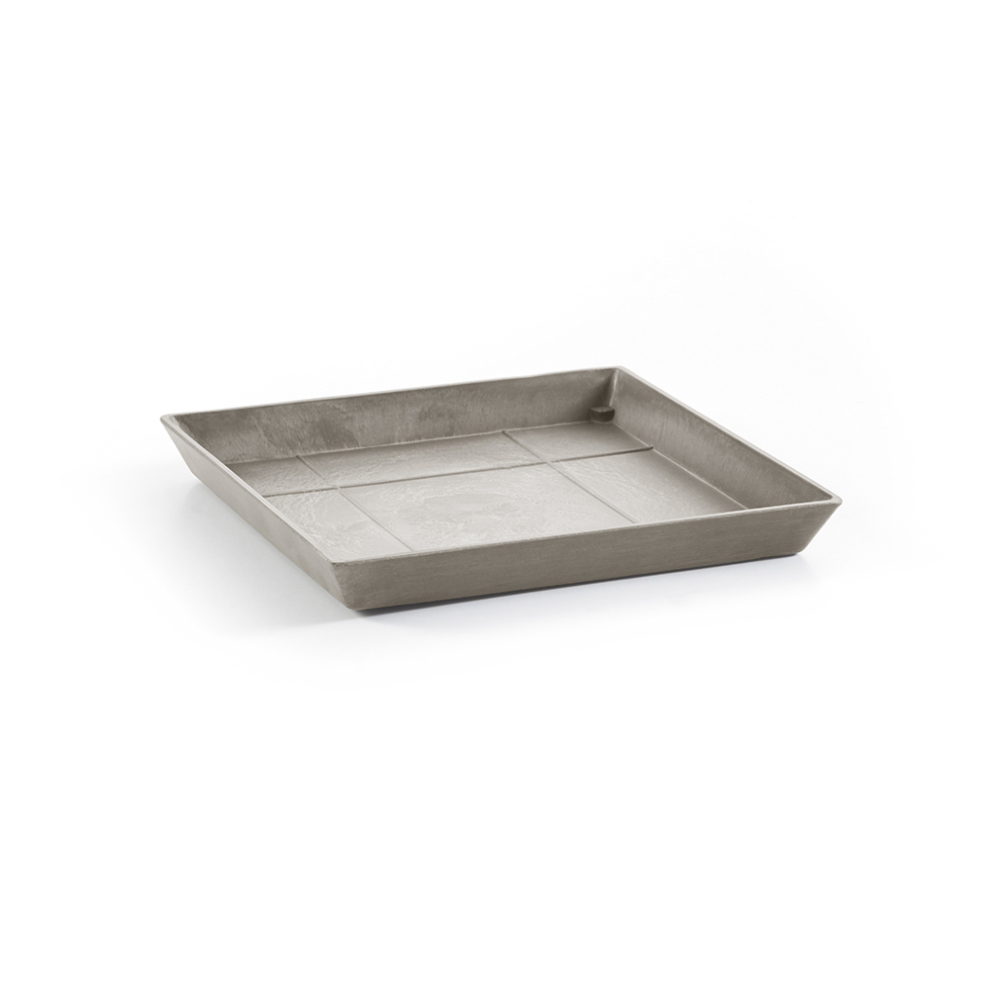 Ecopots Square Plastic Modern In/Outdoor Planter Flower Pot Saucer