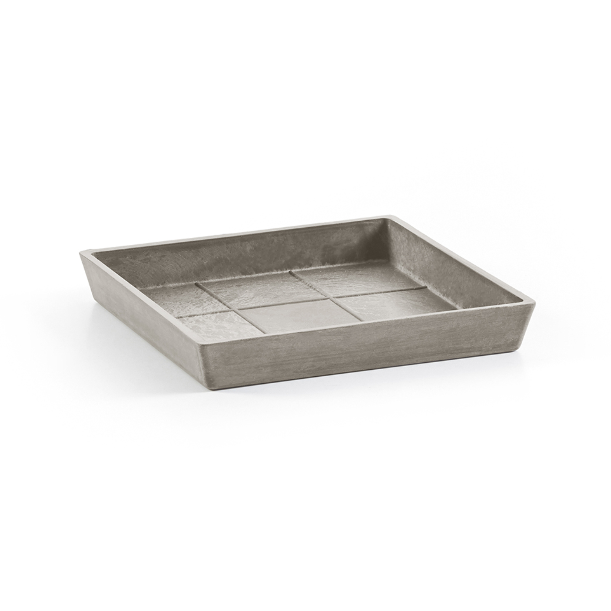 Ecopots Square Plastic Modern In/Outdoor Planter Flower Pot Saucer