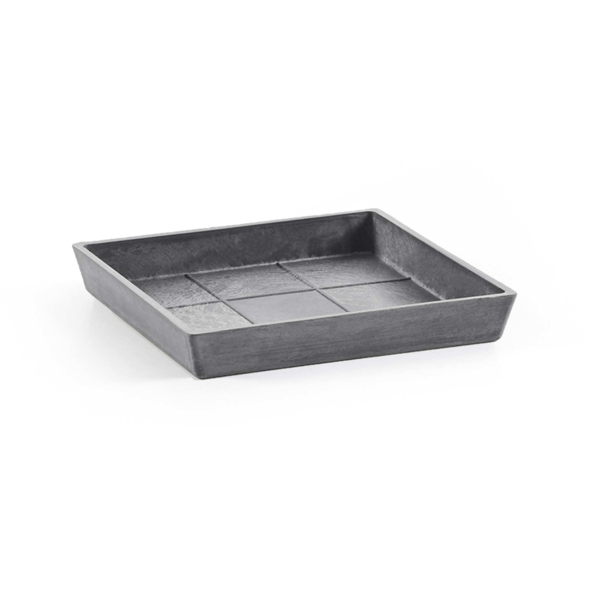 Ecopots Square Plastic Modern In/Outdoor Planter Flower Pot Saucer
