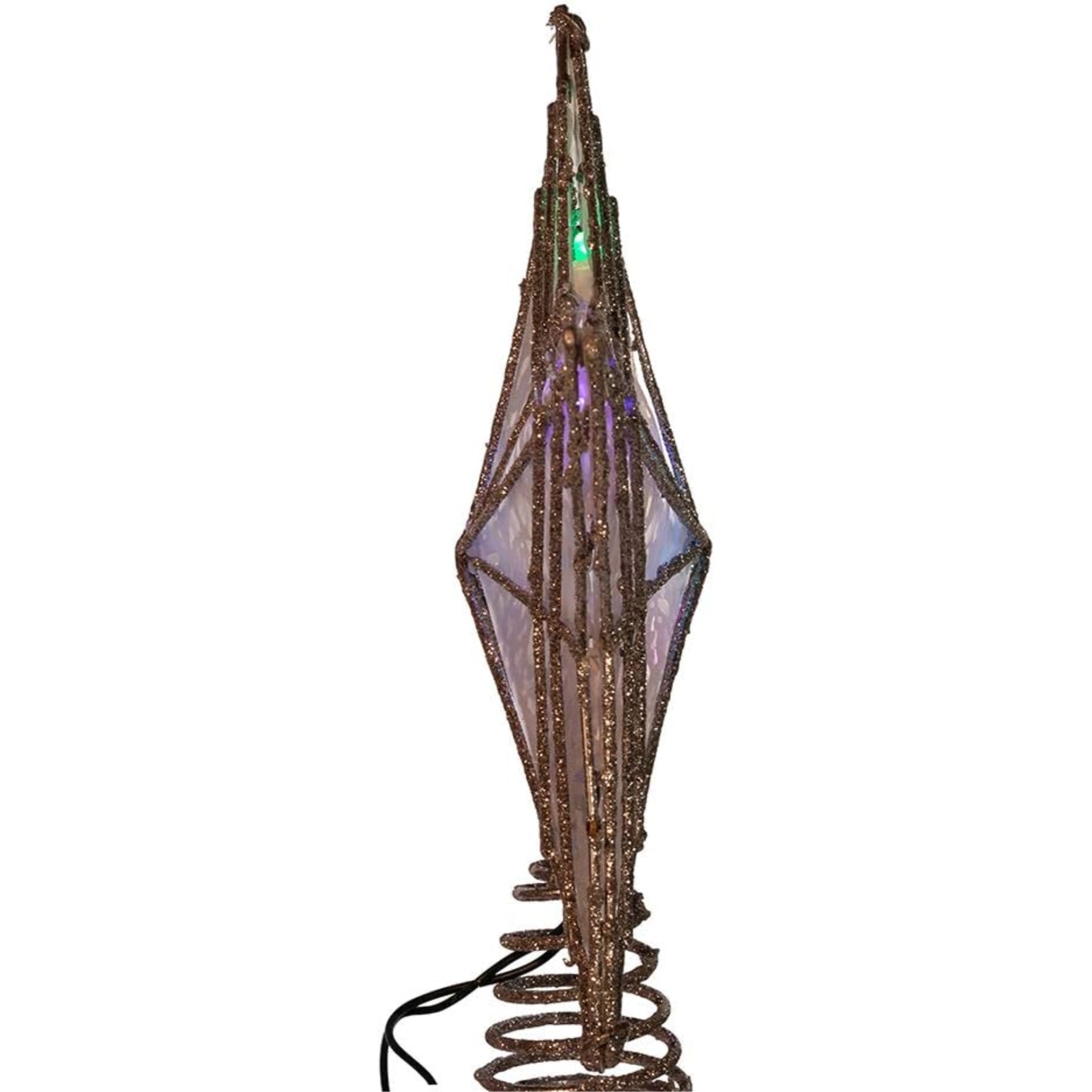 Kurt Adler UL 10-Light LED Color-Changing Star Treetop, 12"