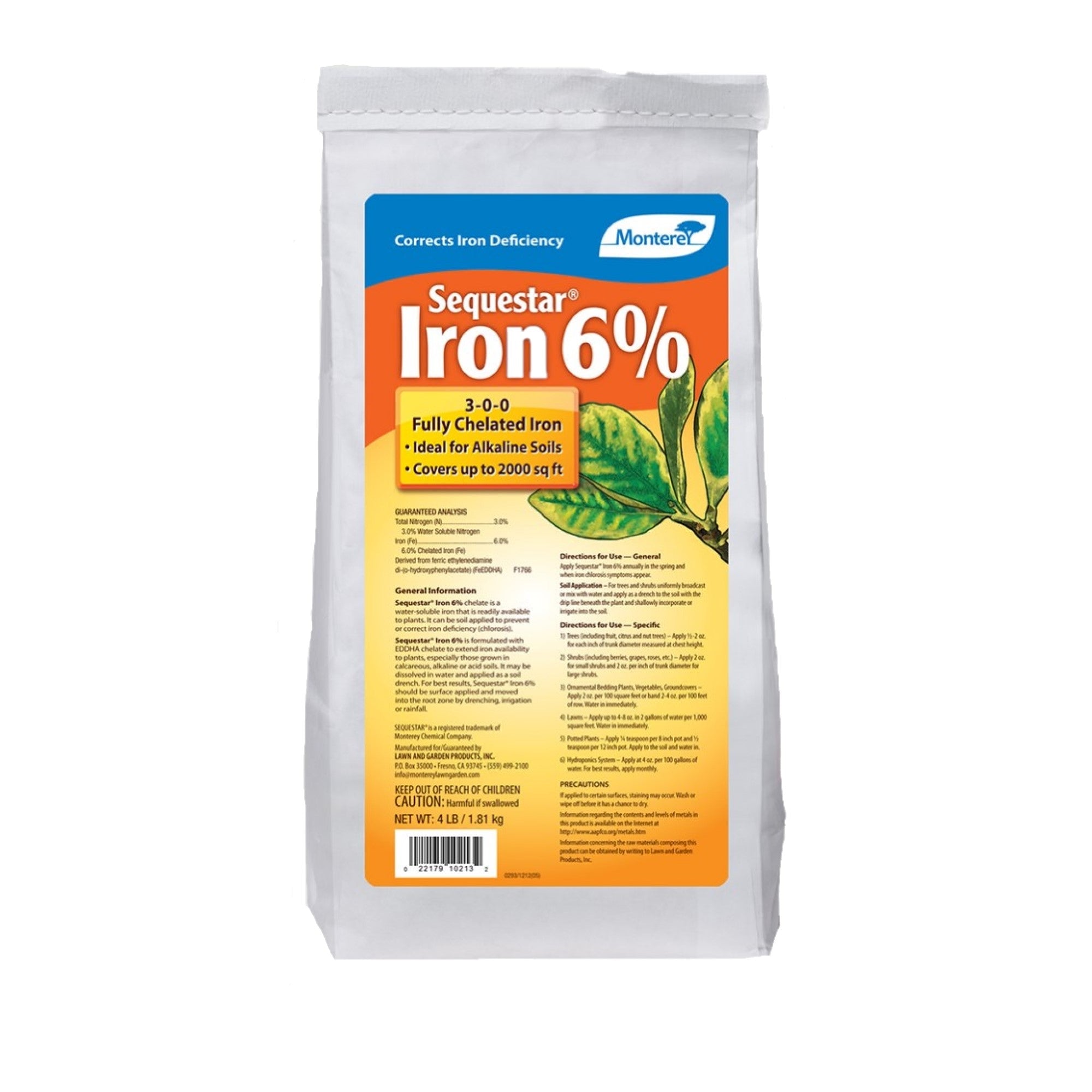 Monterey 3-0-0 Sequestar Iron 6% Fully Chelated Iron