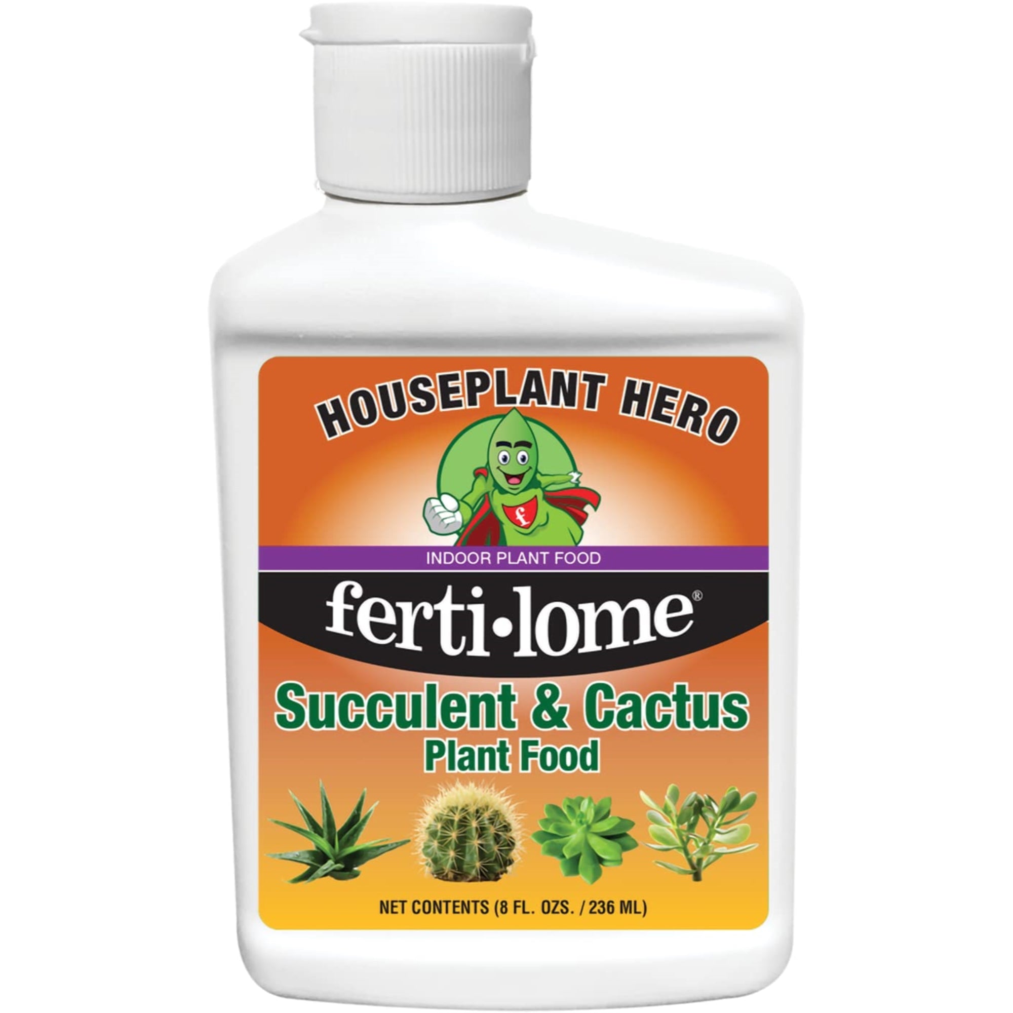 Fertilome Houseplant Hero Cactus and Succulent 2-7-7 Plant Food Concentrate, 8oz